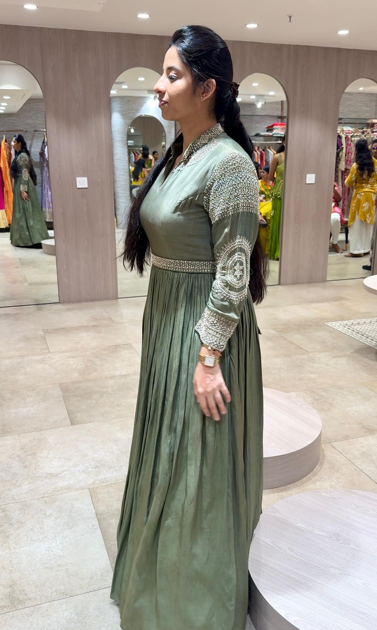 olive Green Long dress