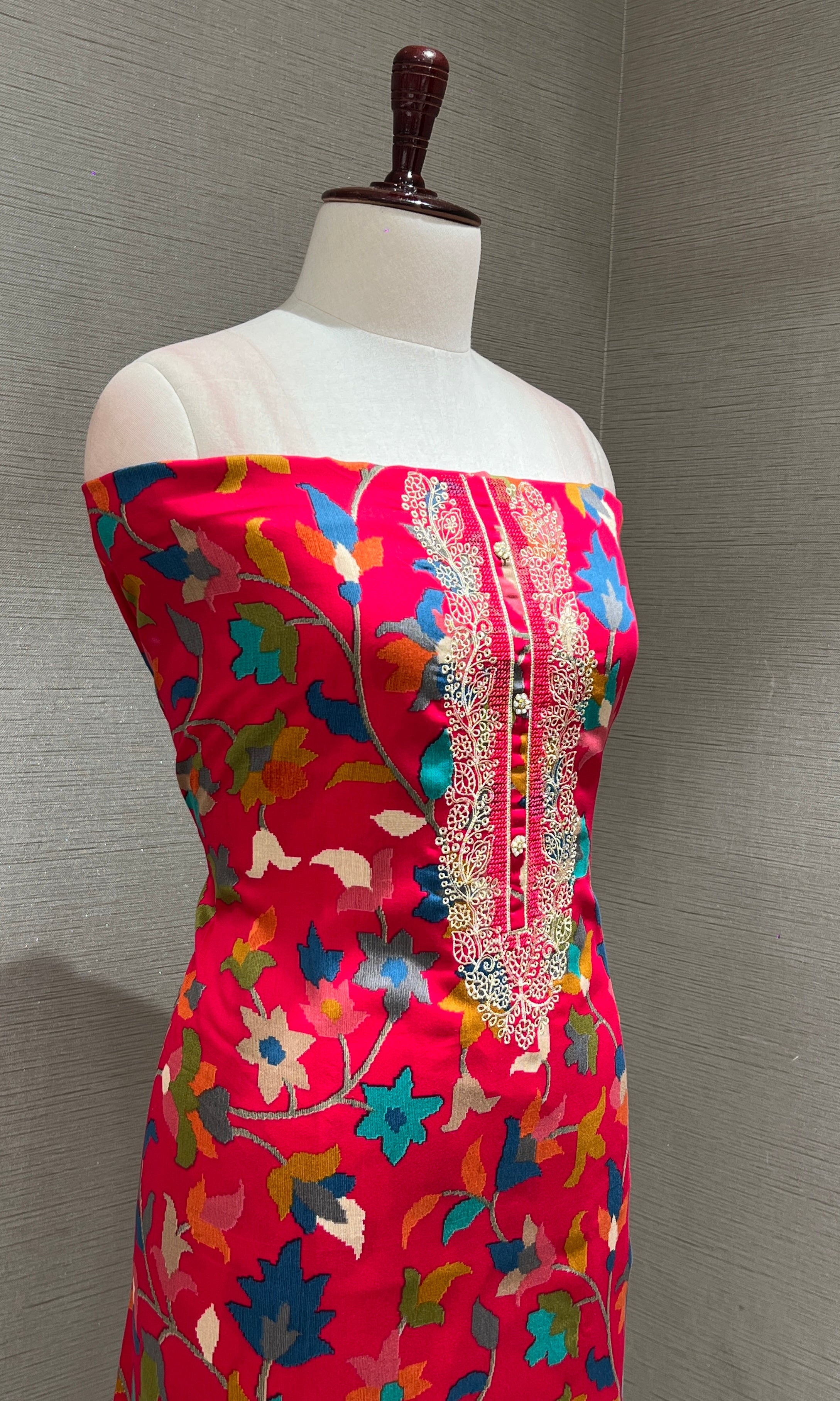 Rani pink dress material