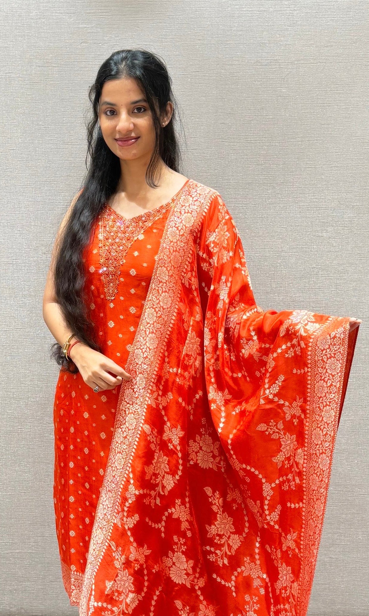 Orange kurta set
