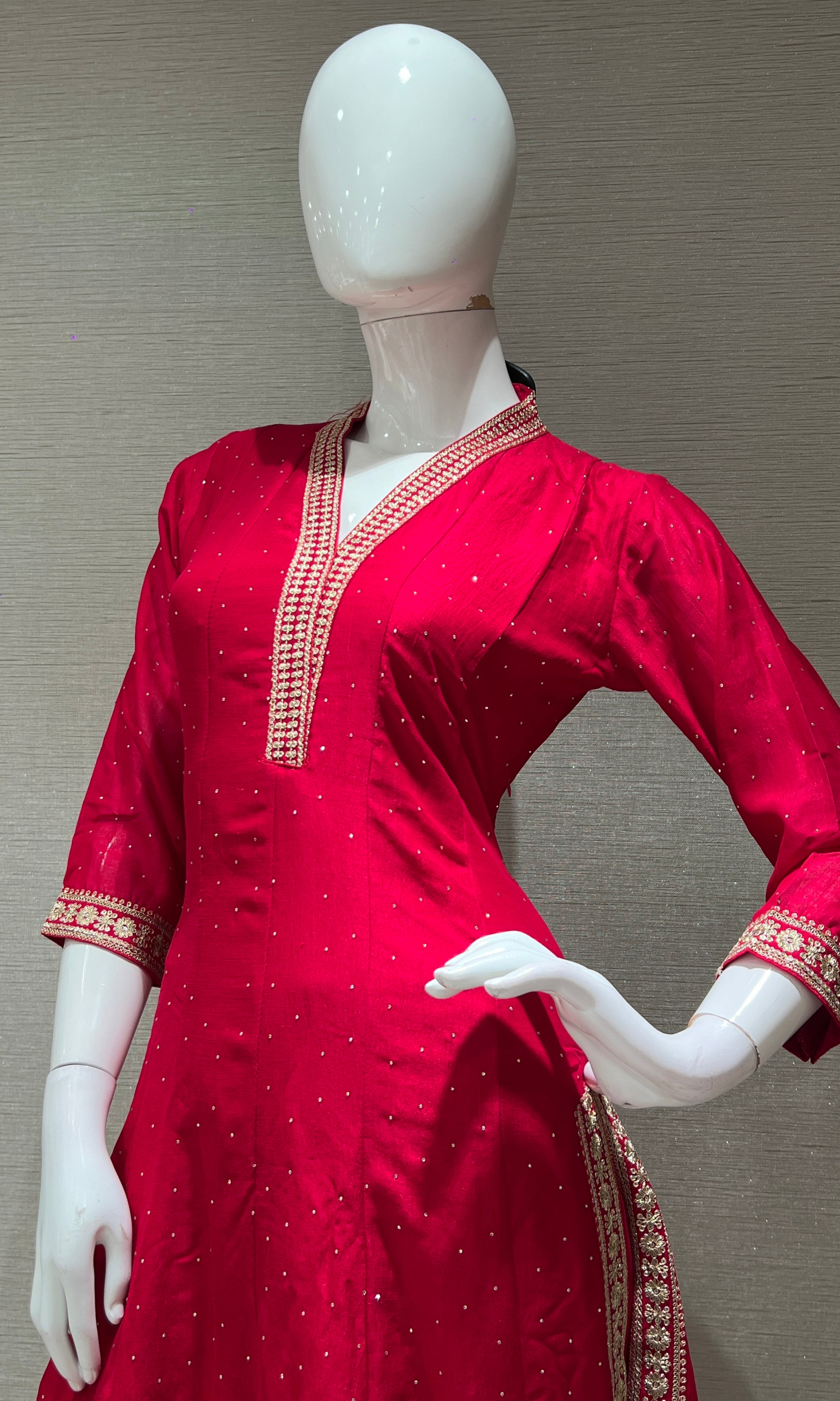 Rani EMBROIDERED ANARKALI KURTA SET
