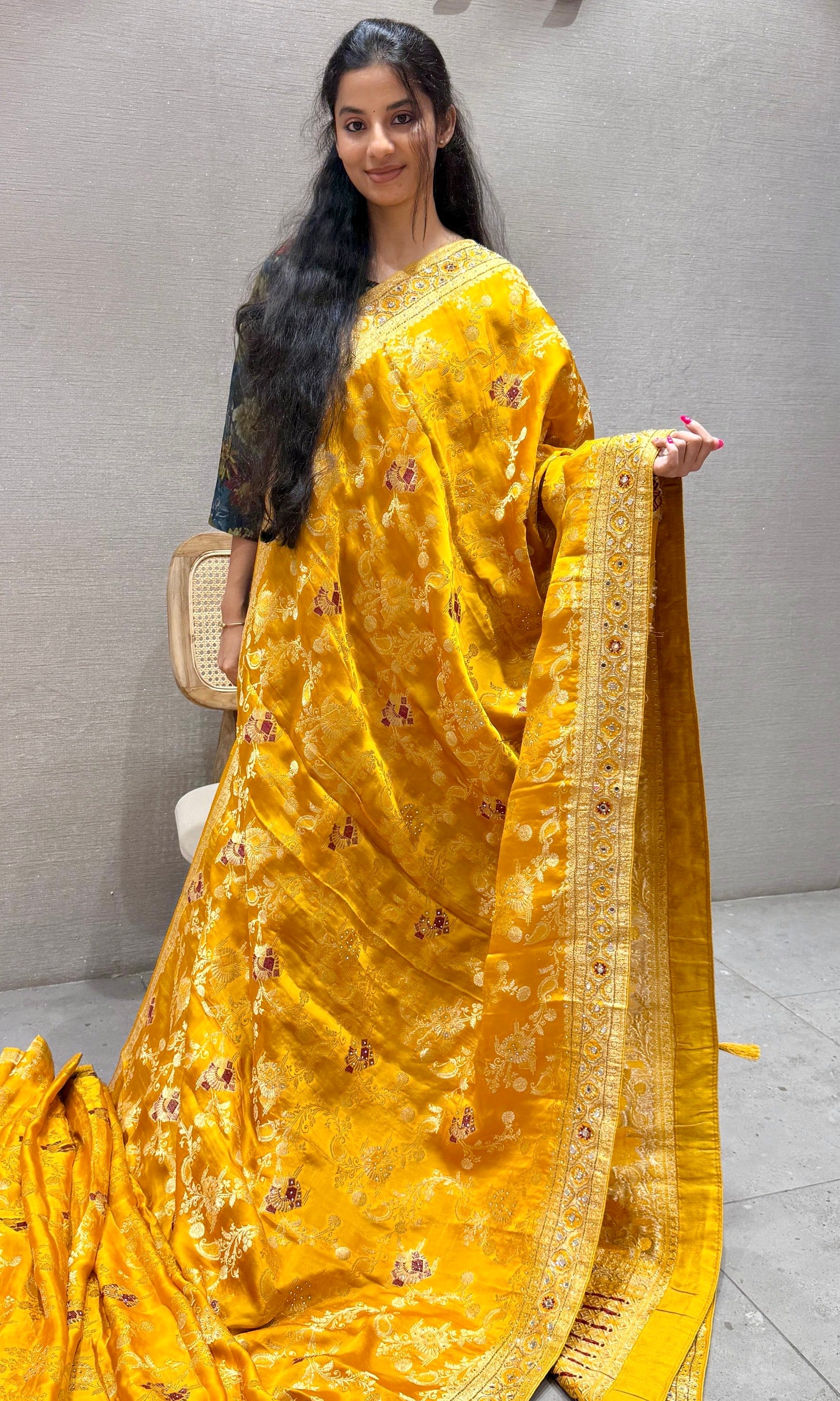 Yellow saree