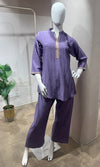Lavander golden neckline cord set