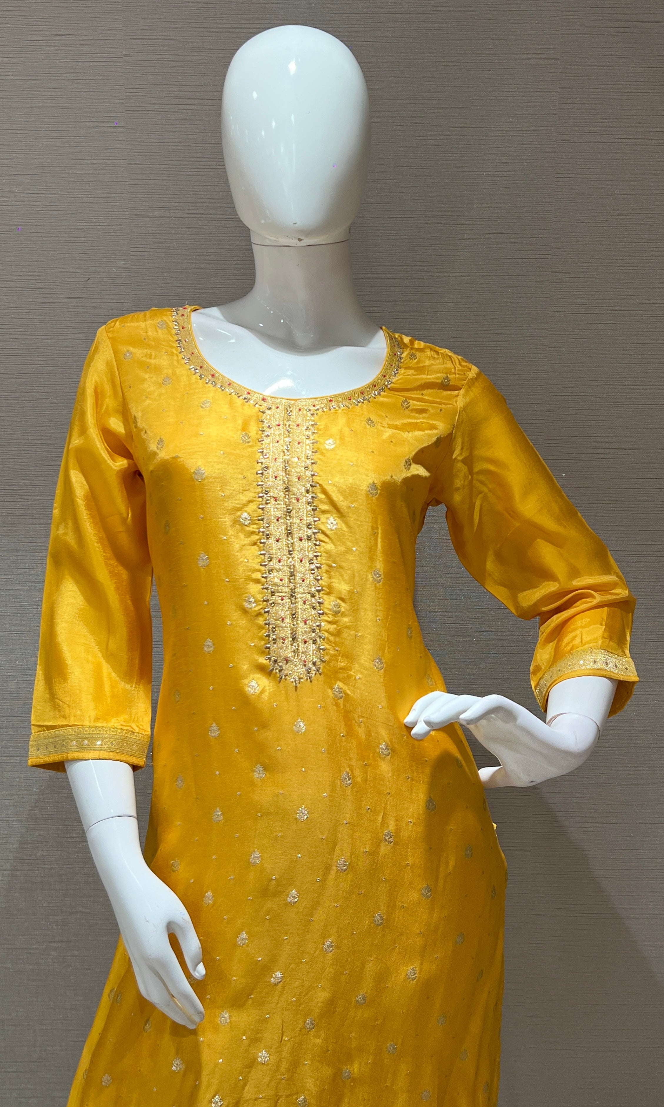 Mustard yellow kurta set