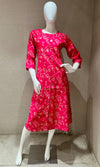Pink Floral Print Kurti top
