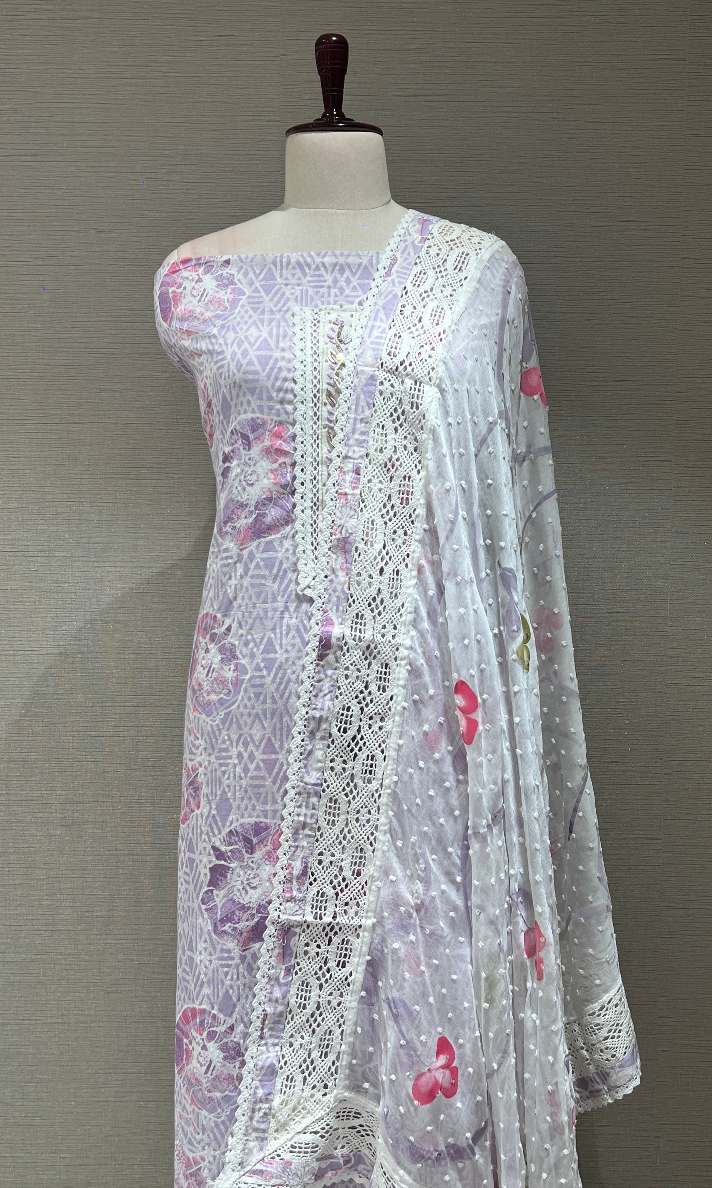Purple dress material