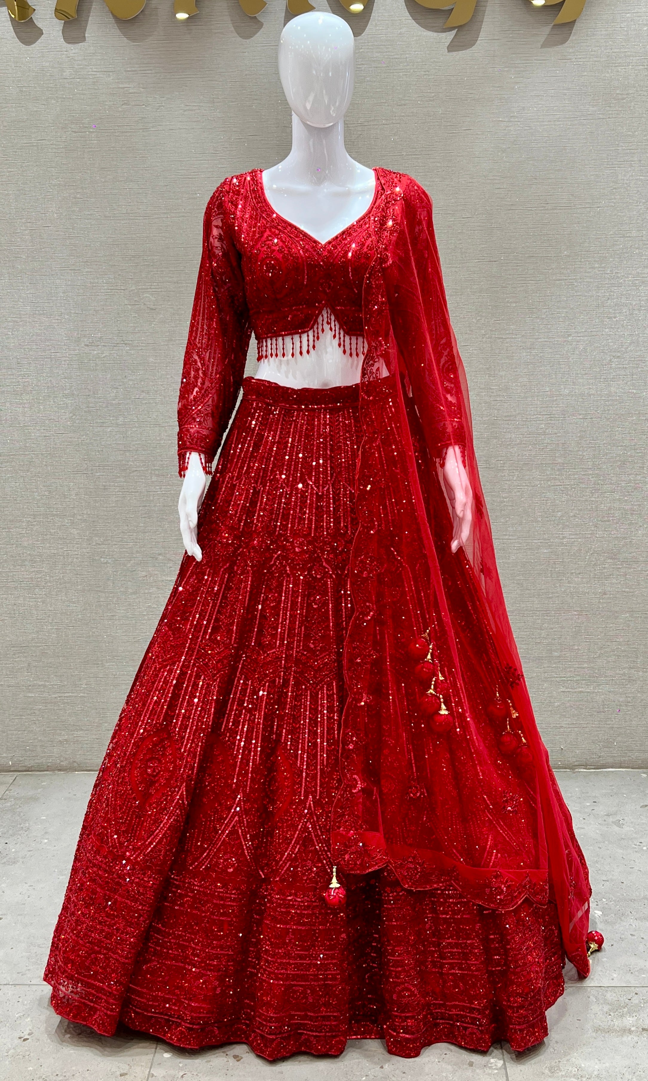 Red Lehenga