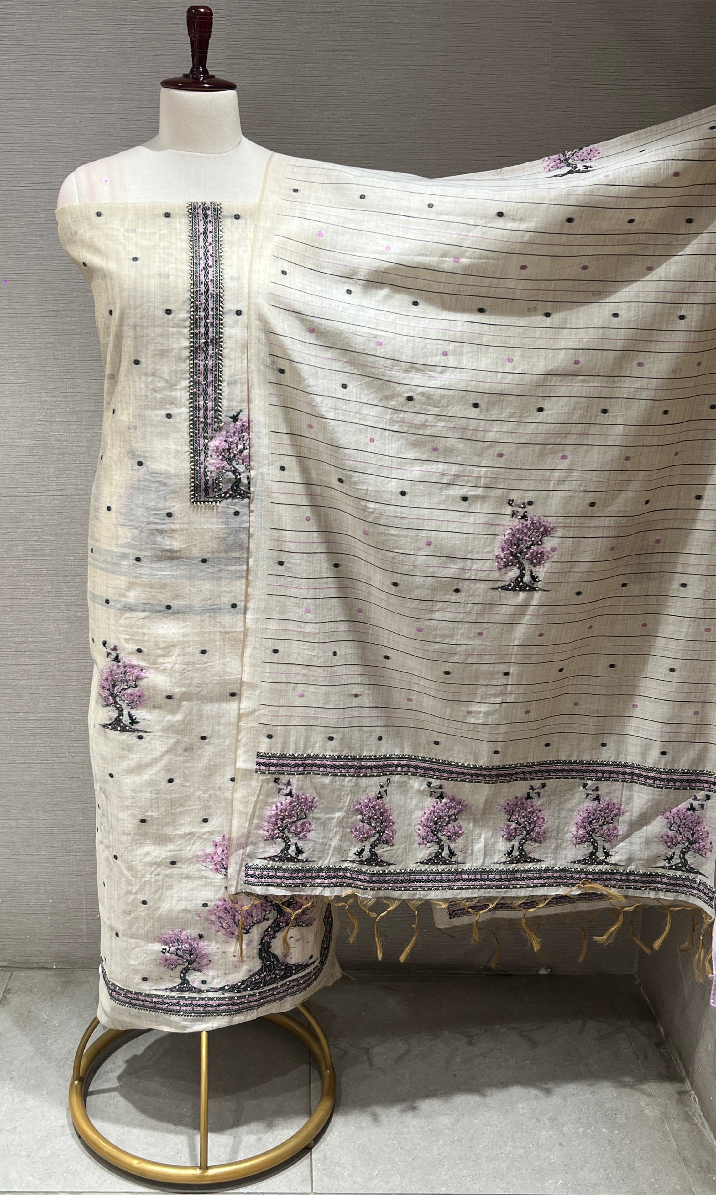 Purple dress material