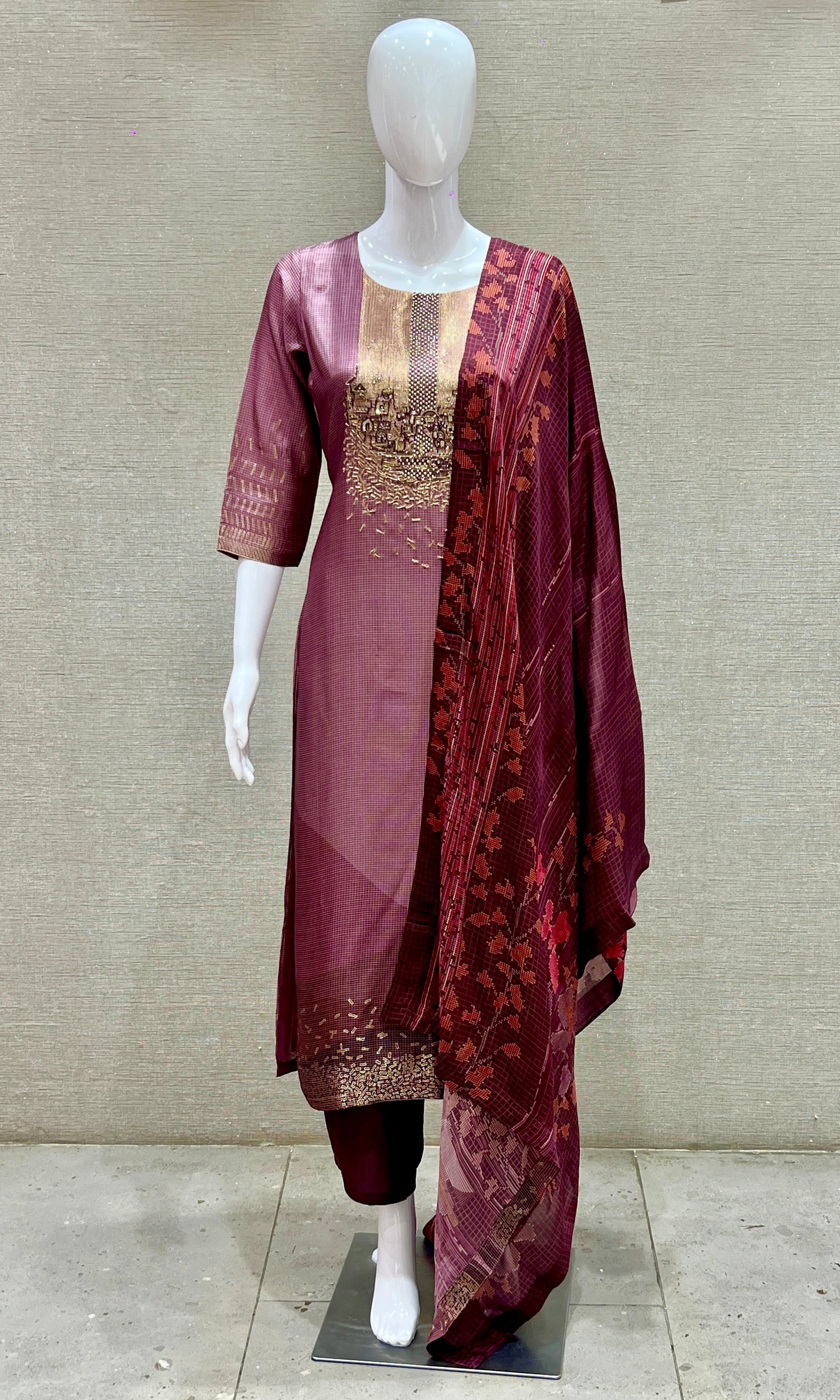 Vintage Mauve Kurta Set