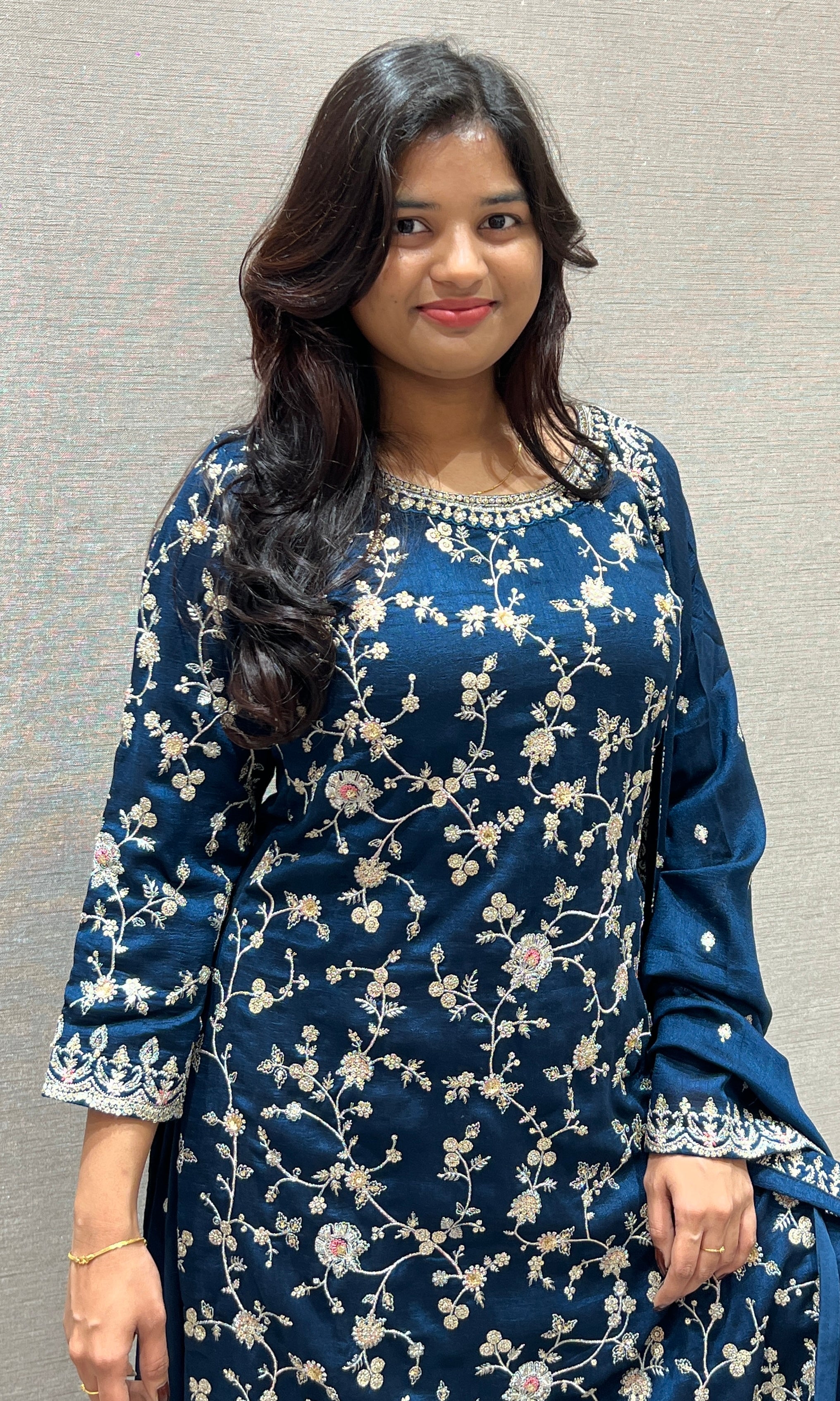 Royal Blue Elegance Sharara Set