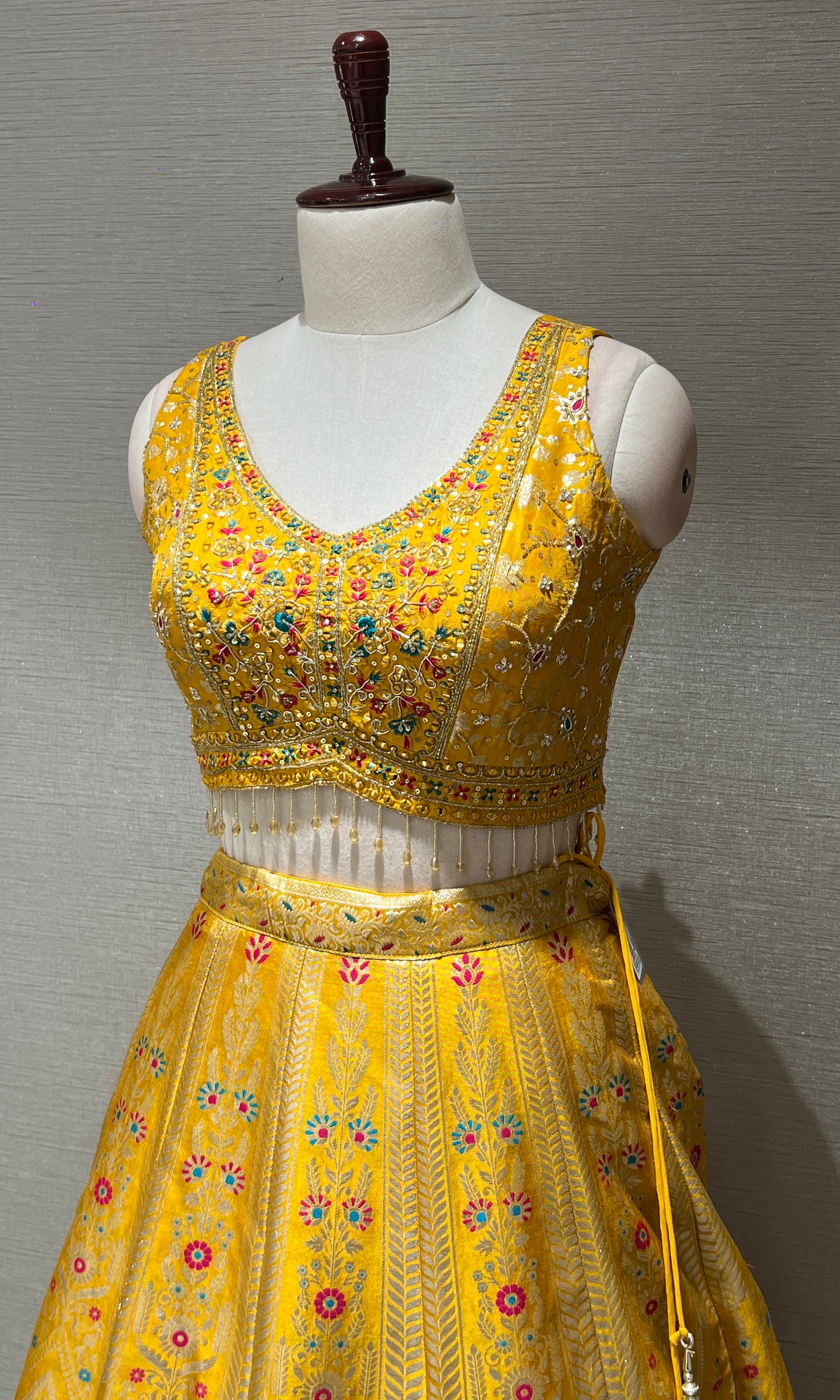 Sunshine Yellow Lehenga with Intricate Embroidery