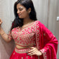 Pink Lehanga with designer blouse