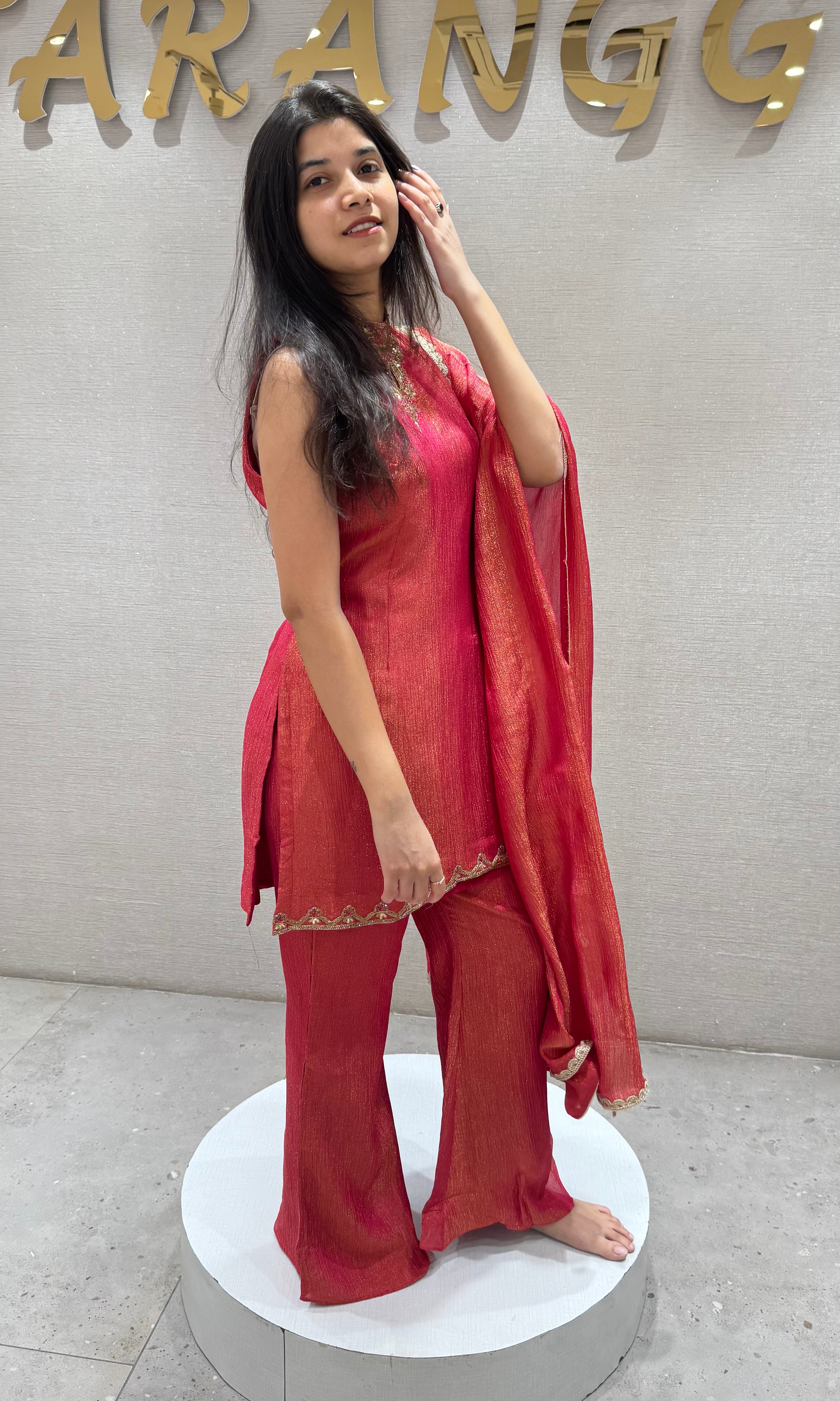 The Royal PINK Sharara Festive Glow