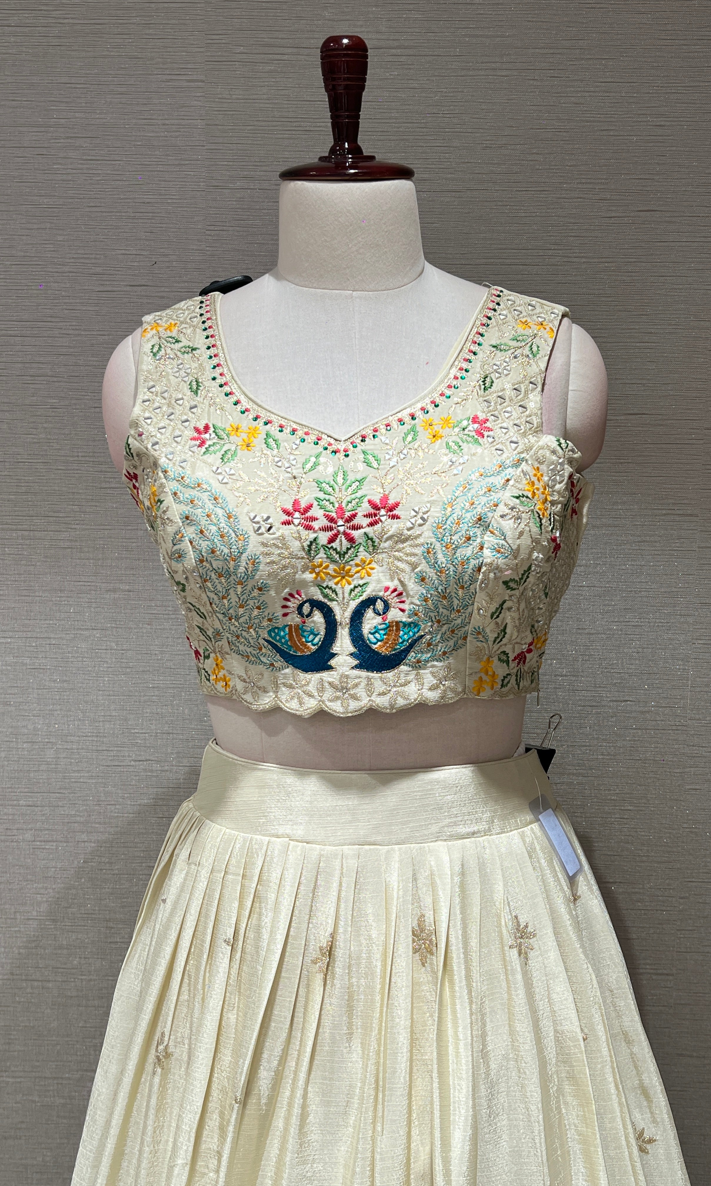 Cream Lehenga