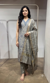 Blue Embroidered Net Salwar Kurta set