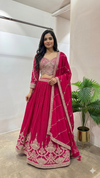 Pink Lehenga with Intricate Zari Embroidery