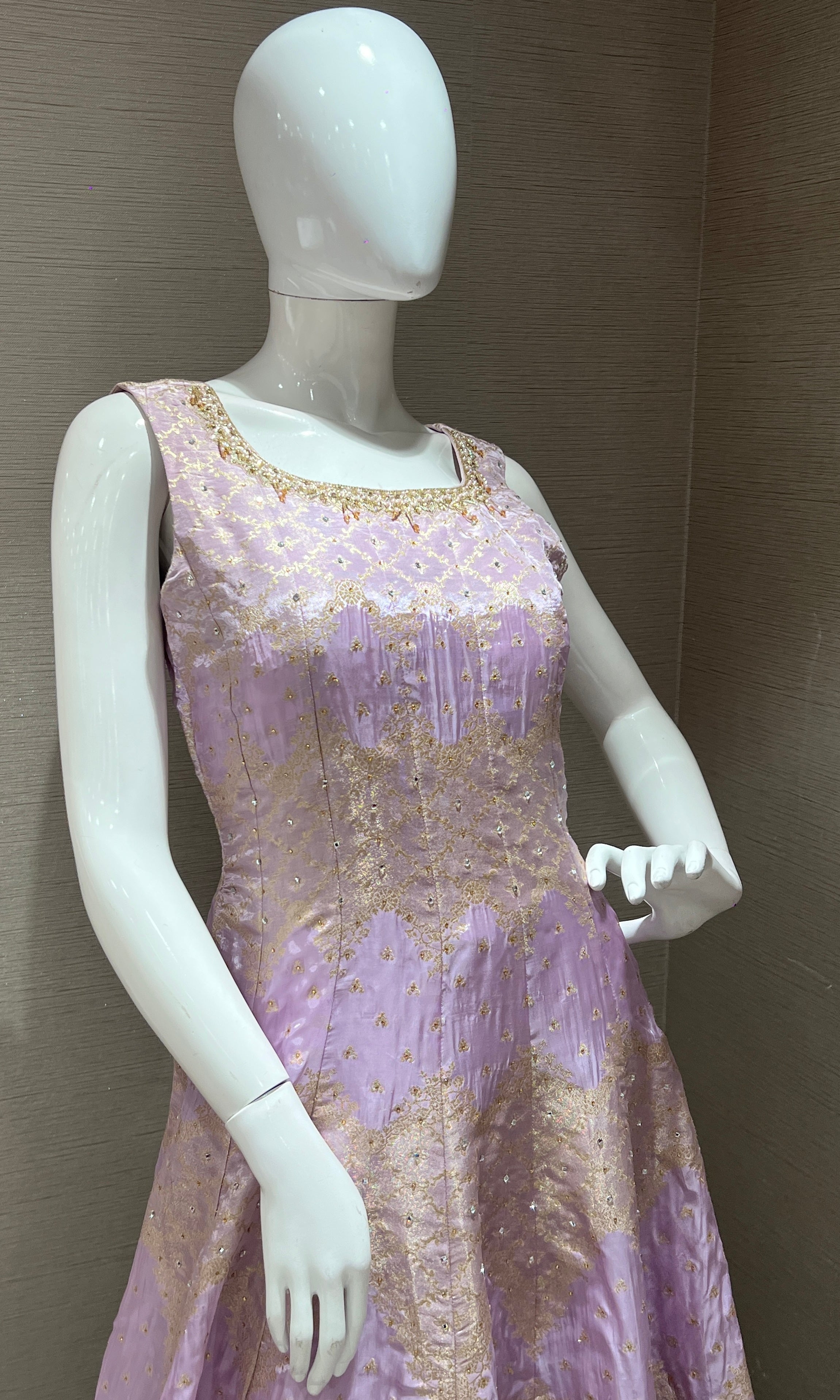 Lilac Anarkali kurta set palazzo pants