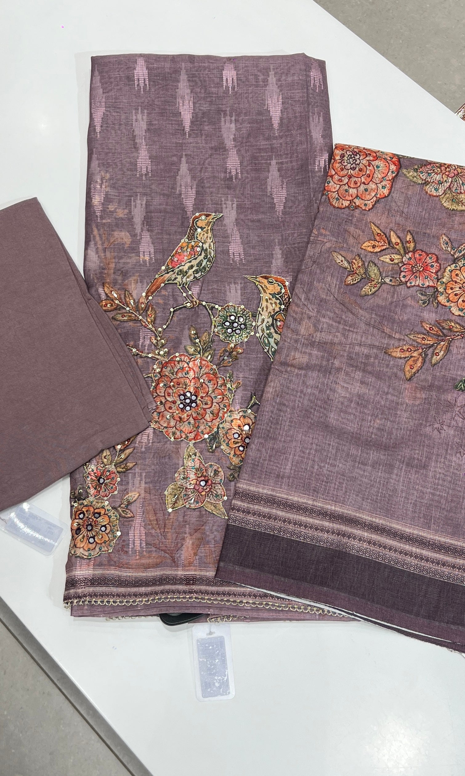Lilac dress material