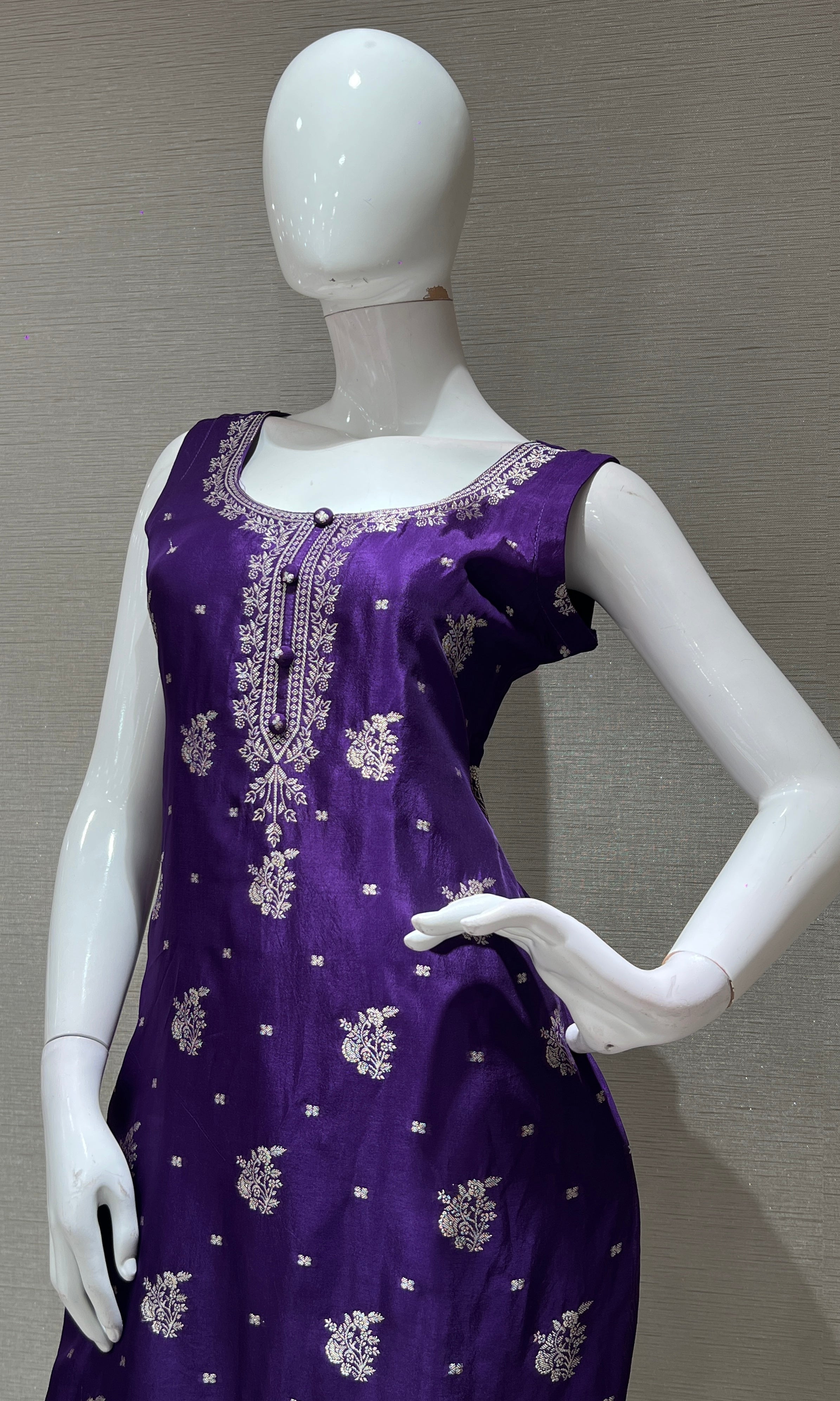 Purple GOLD EMBROIDERED kurta set