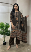 Brown FLORAL PRINTED kurta set