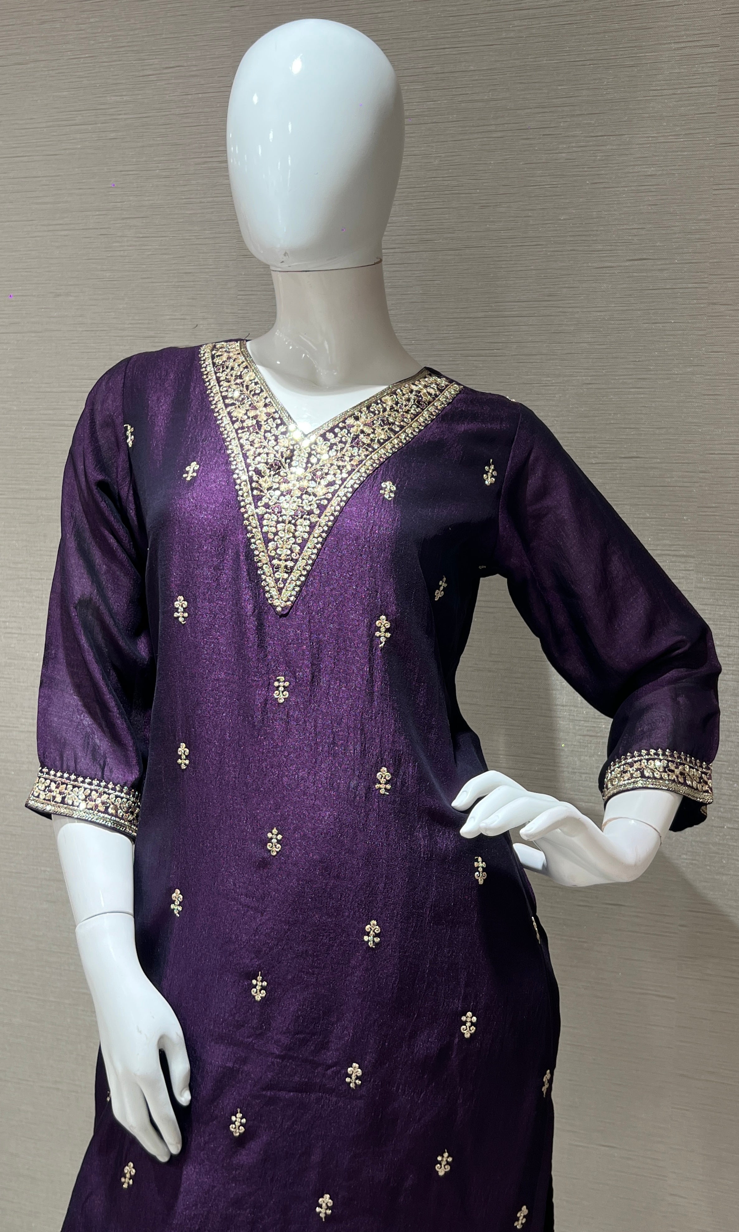Purple kurta set