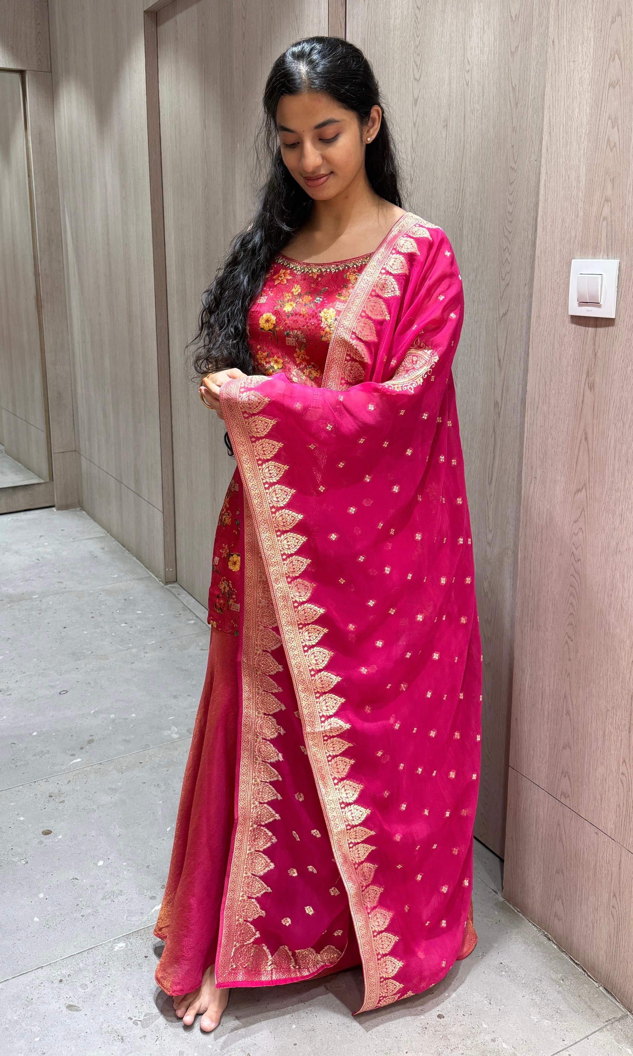 Pink palazzo set