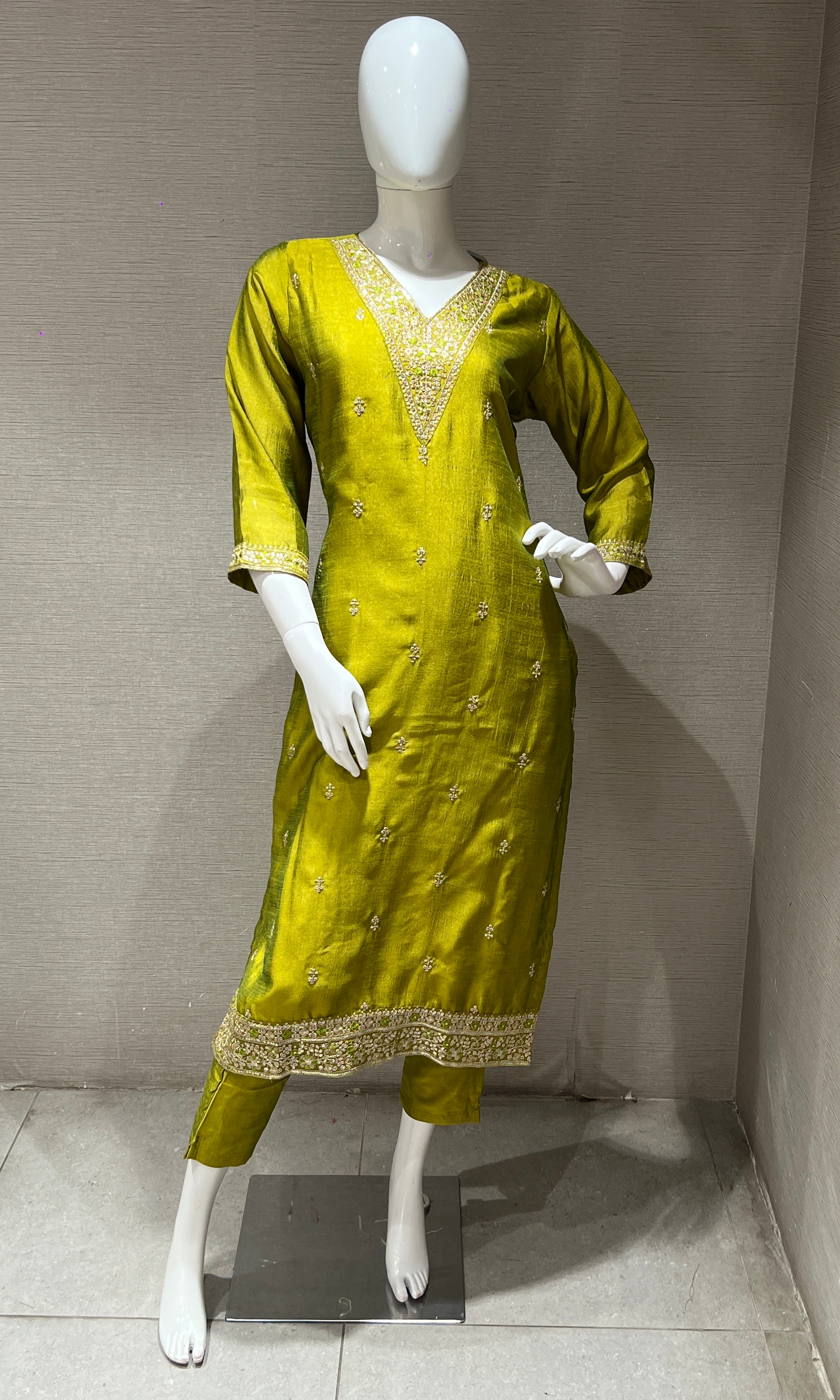 Mehandi Green kurta set