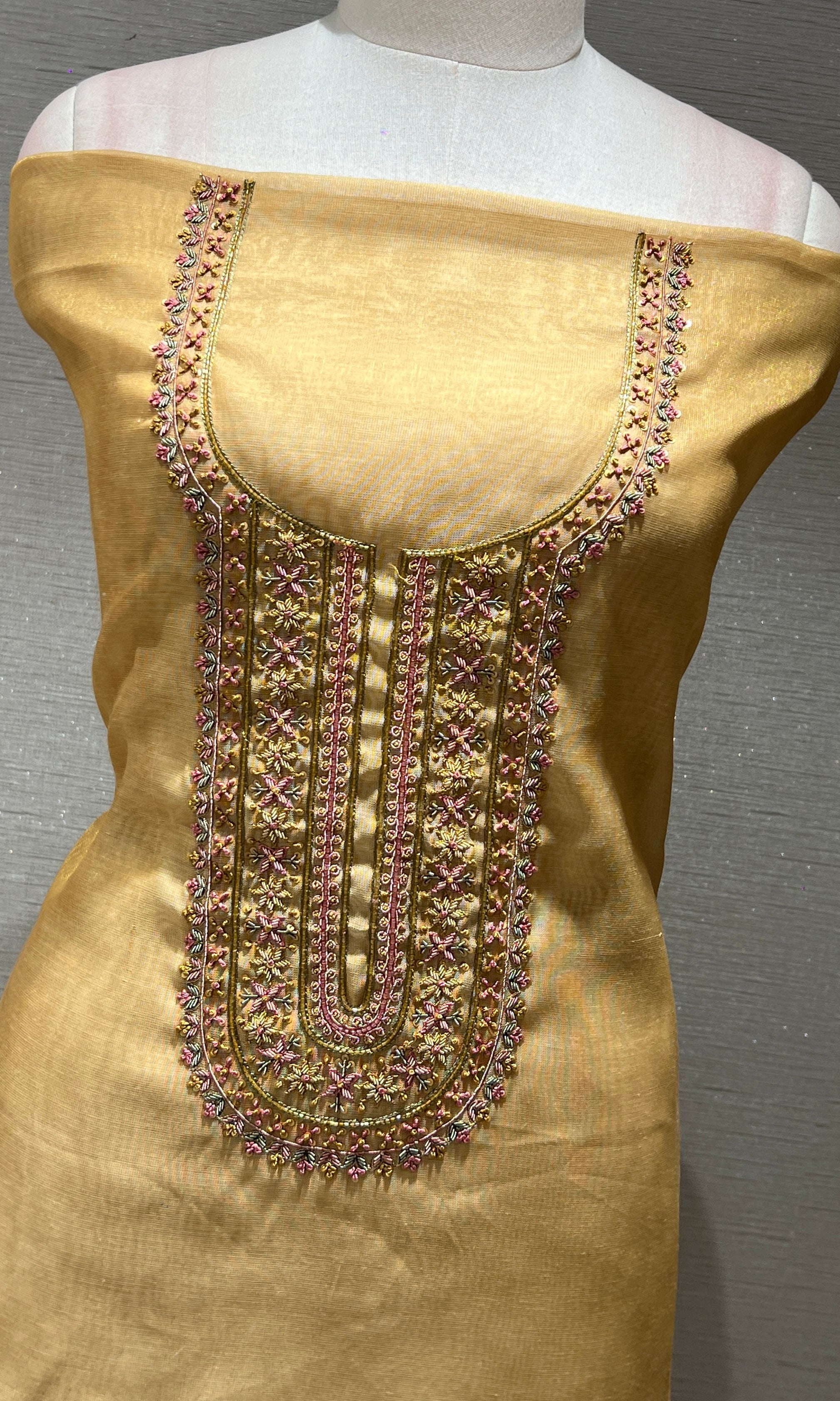 Mustard dress material