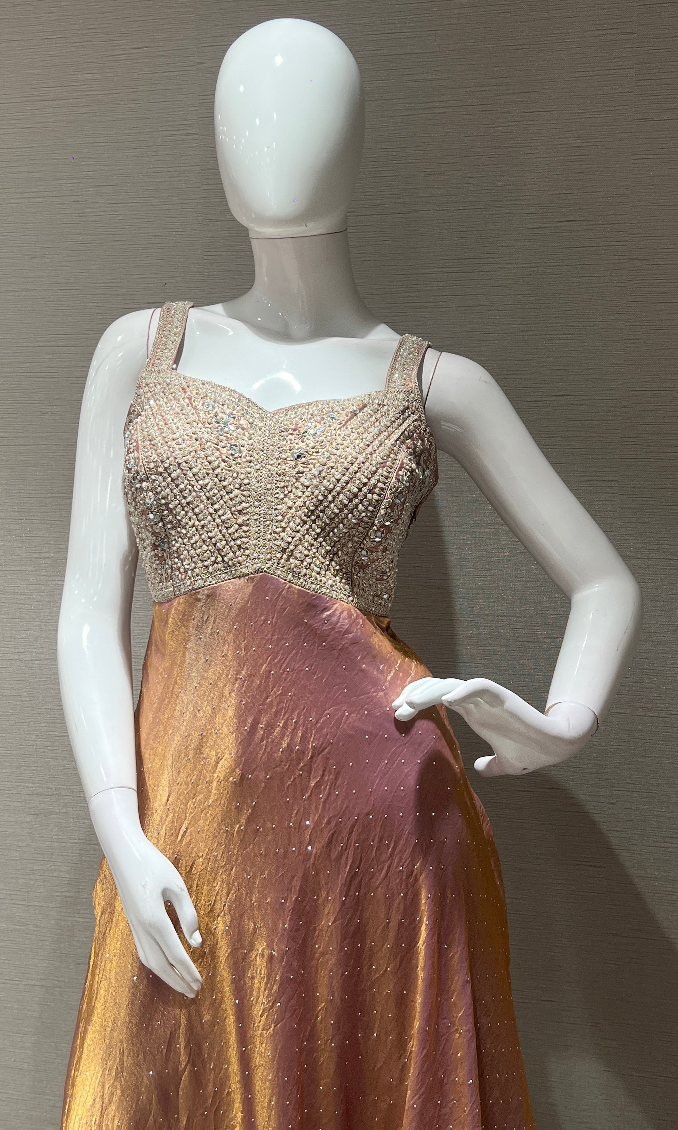 Onion pink Anarkali WITH PALAZZO PANTS