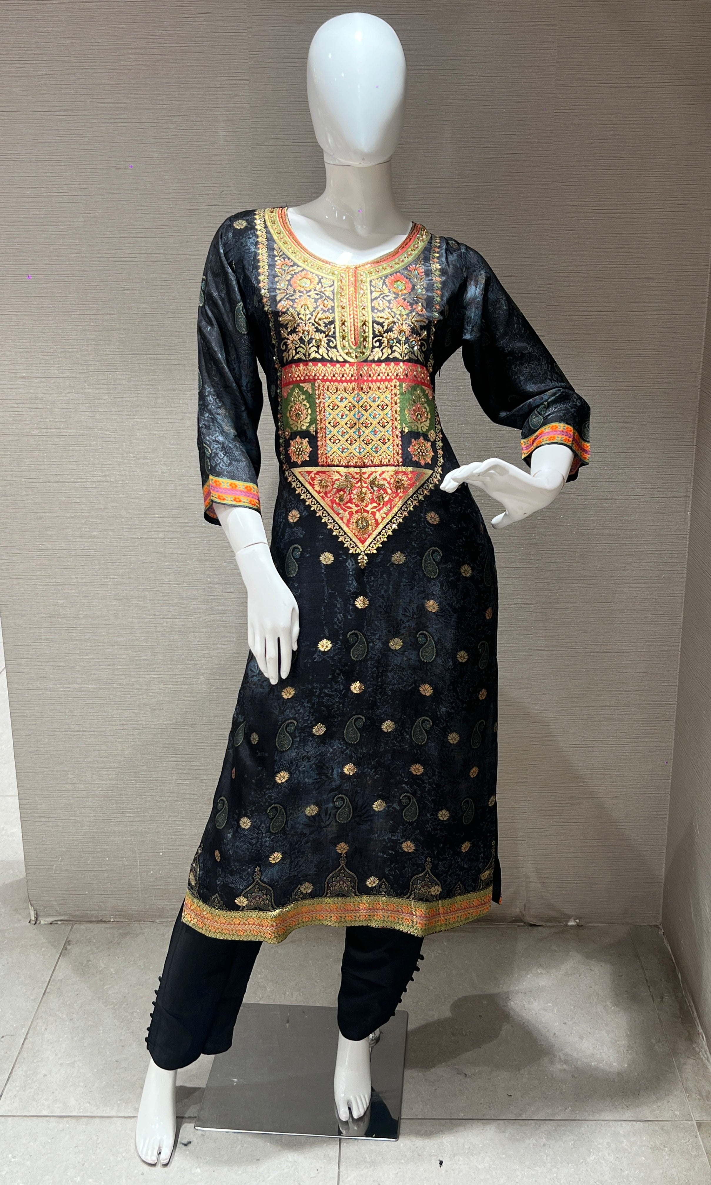 Black kurta set
