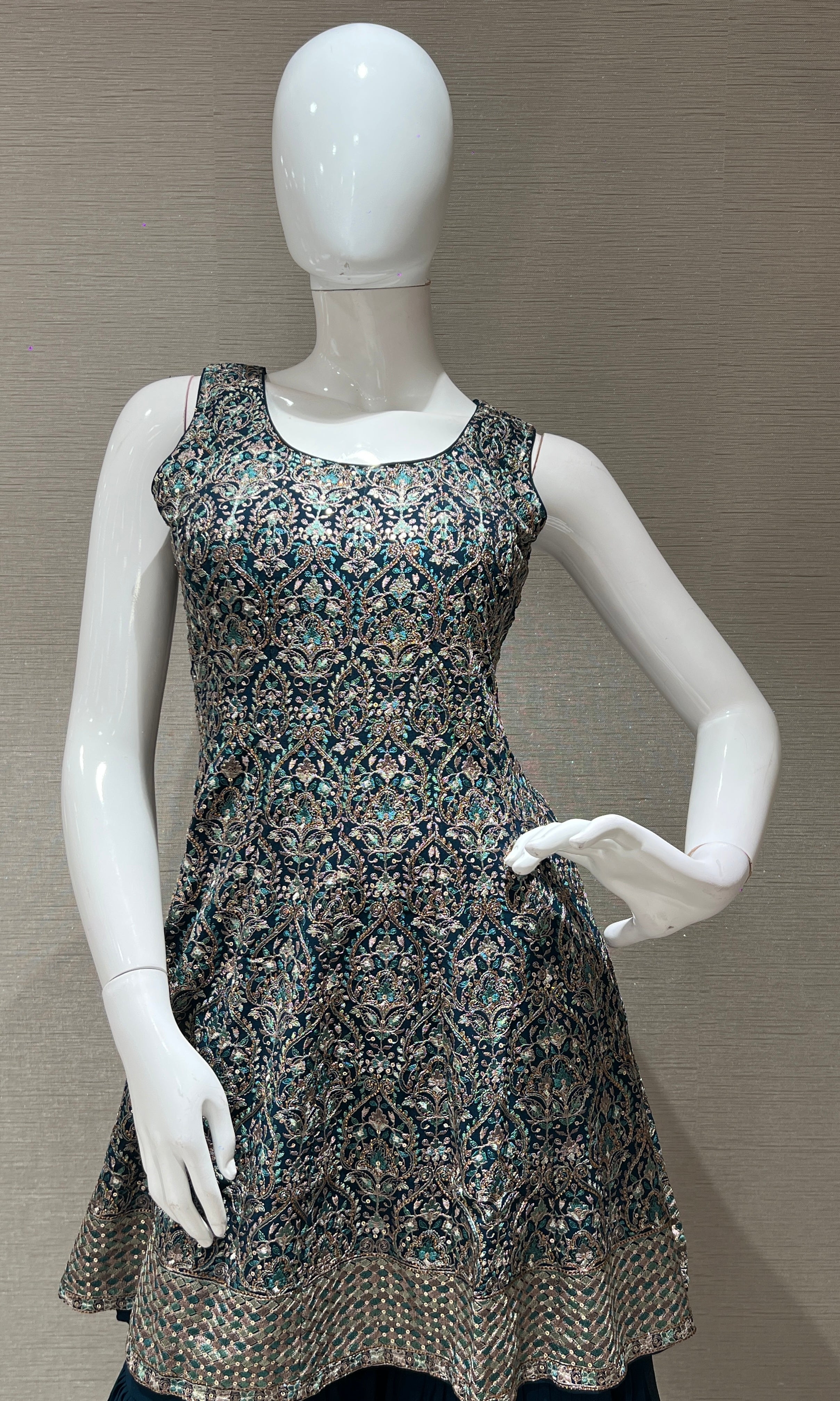 Bottle green Garara kurta set
