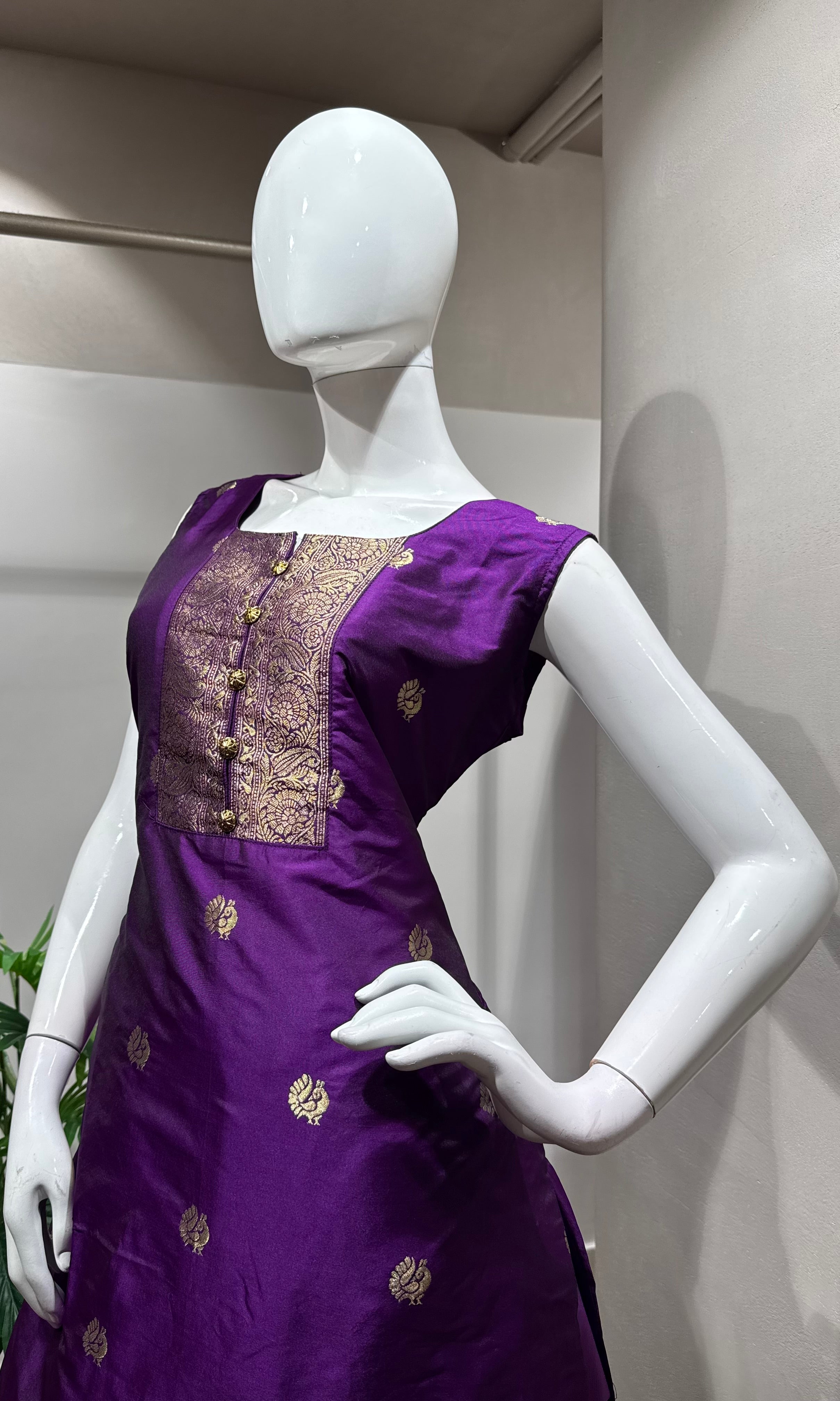 Royal PURPLE Banarasi Kurta Set