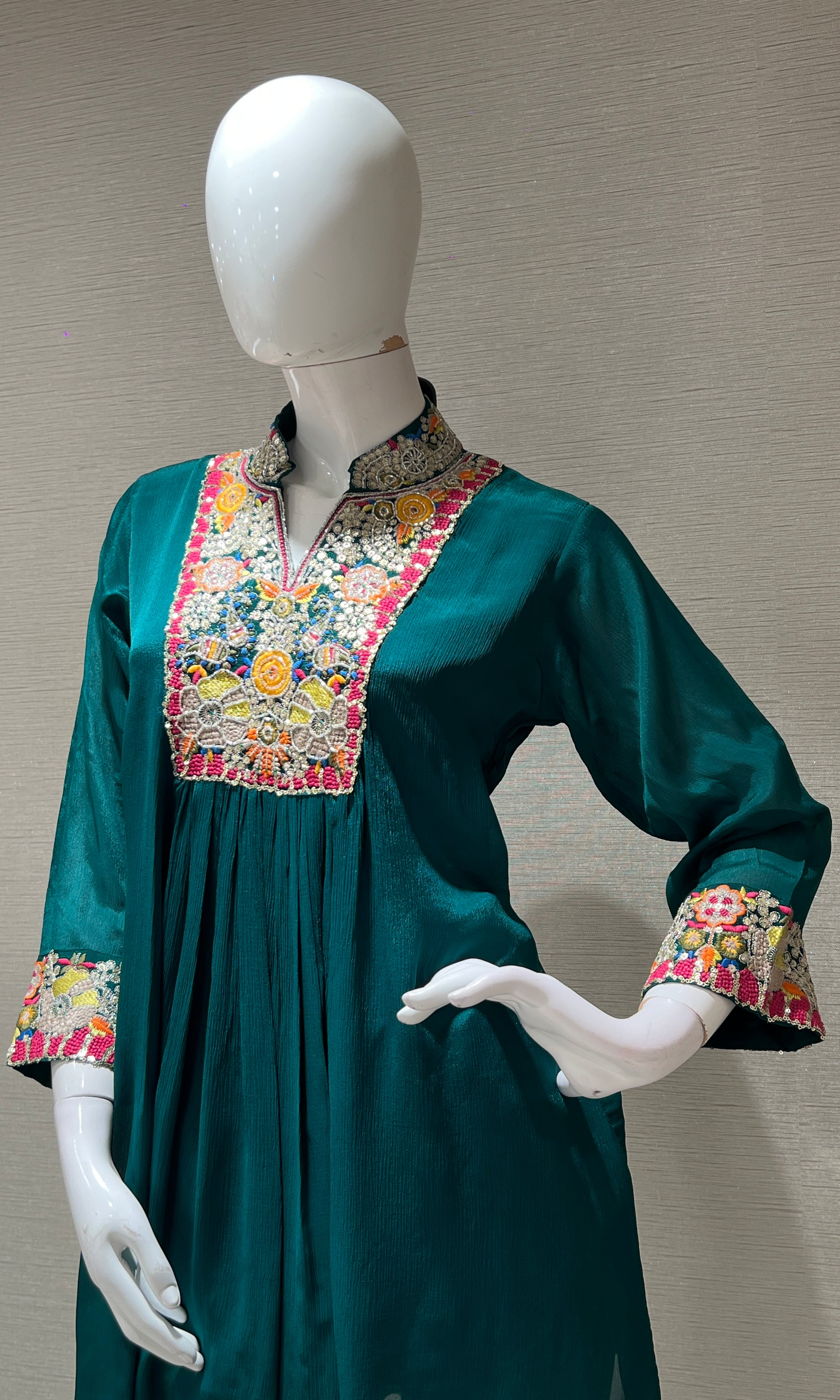 GREEN FLORAL CORD SET