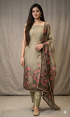 Green dress material