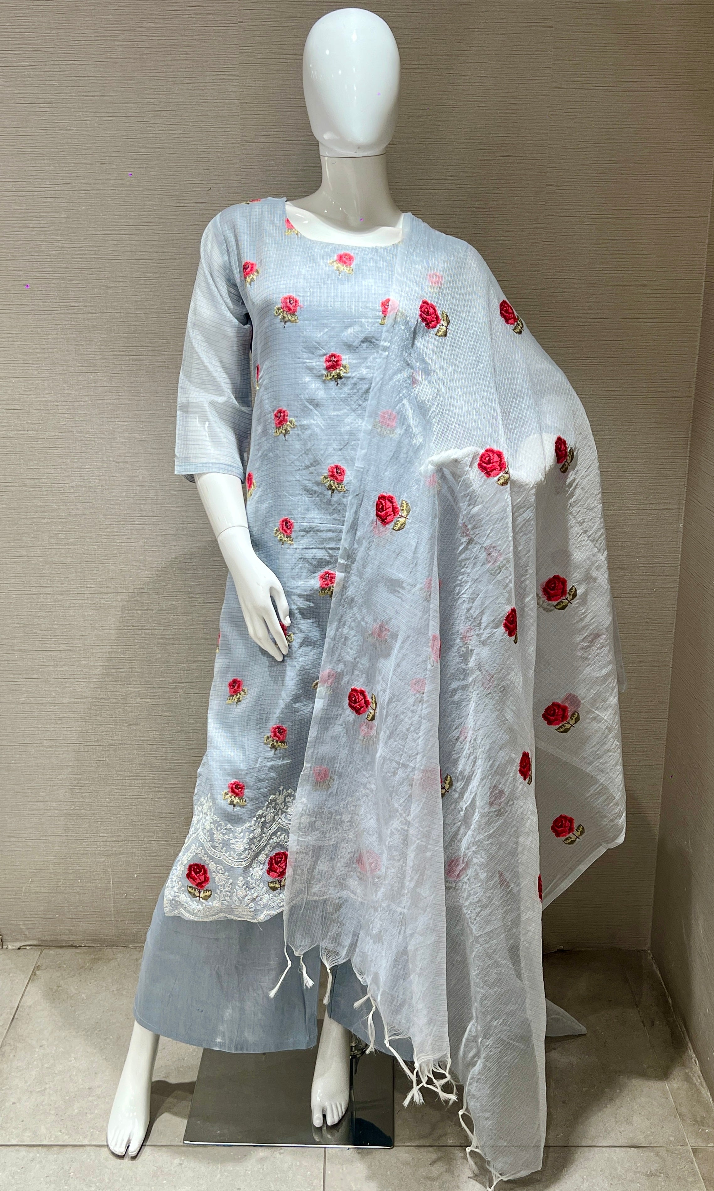 Grey kurta set