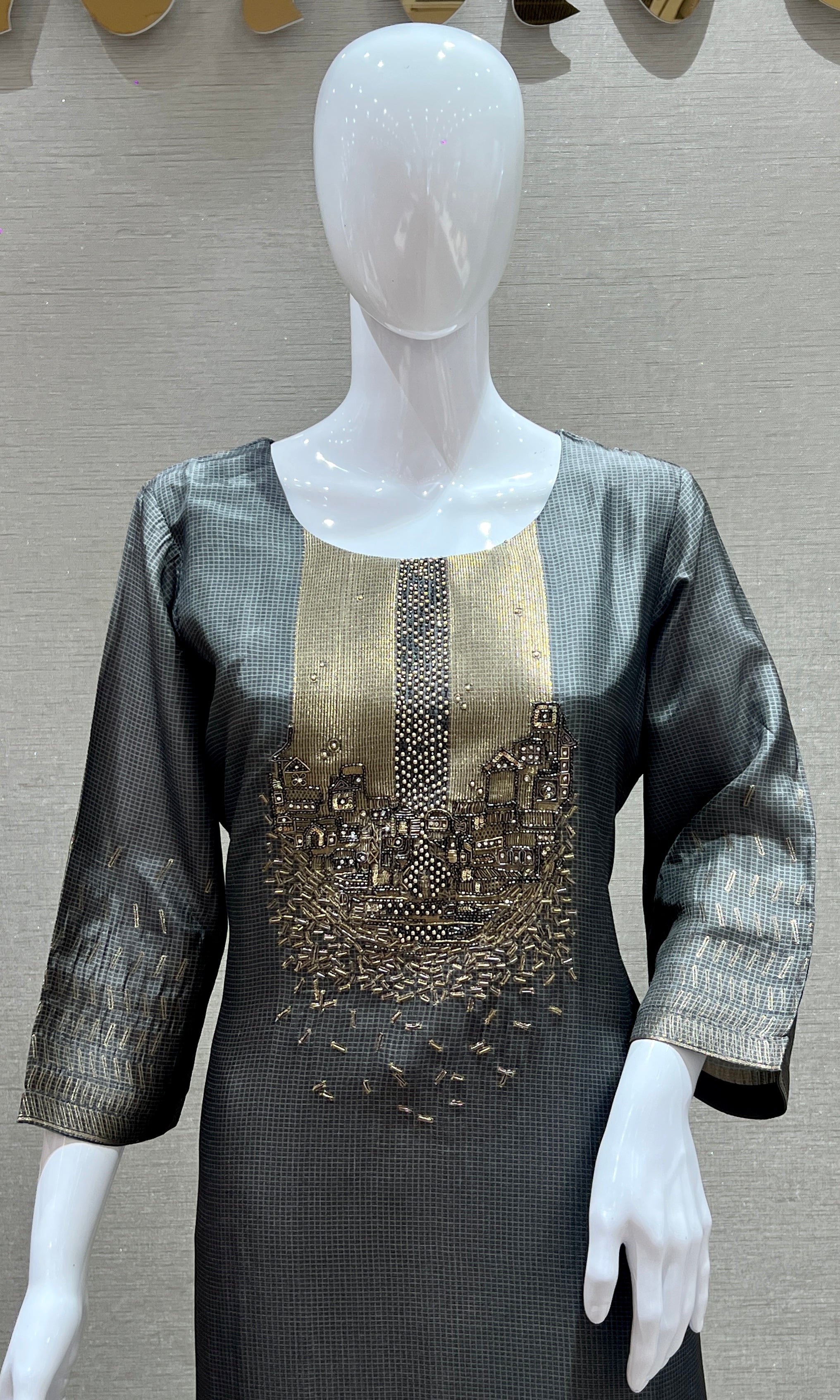 Grey kurta set