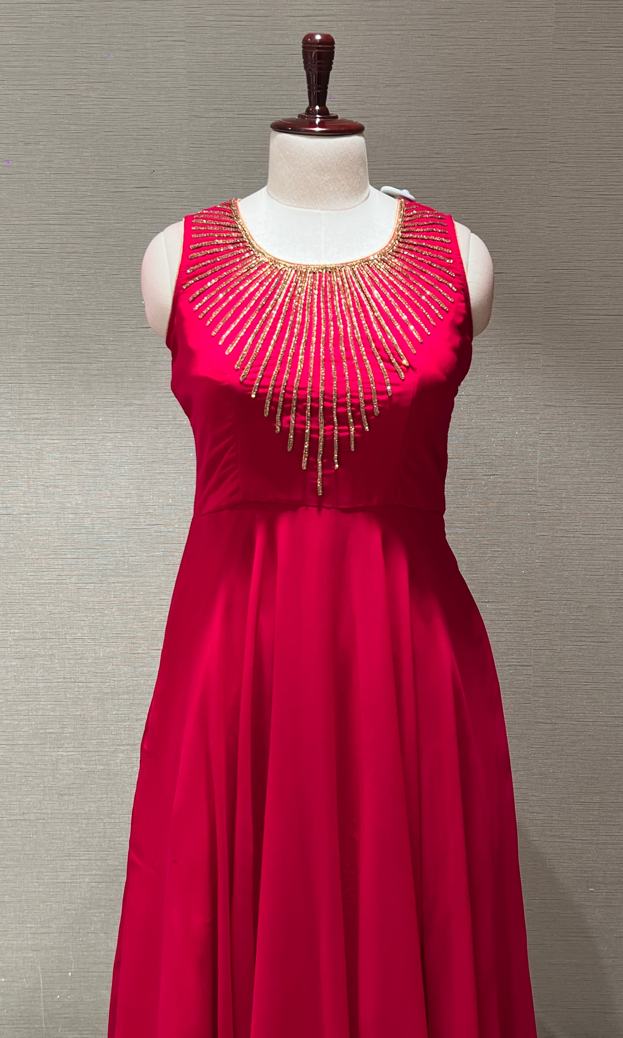 Pink long dress