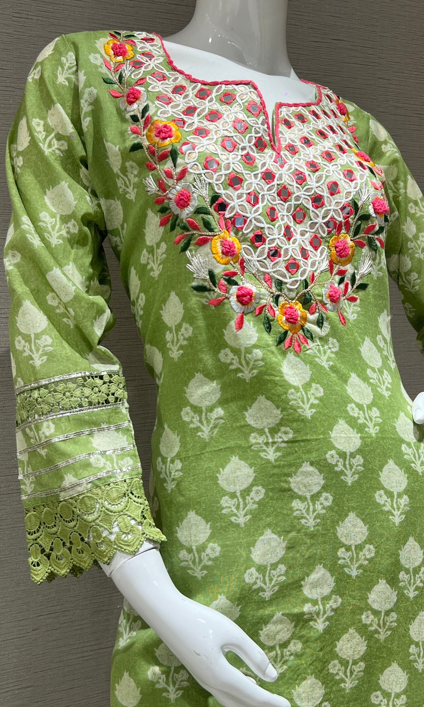 🍀Green kurta set🍀 3223