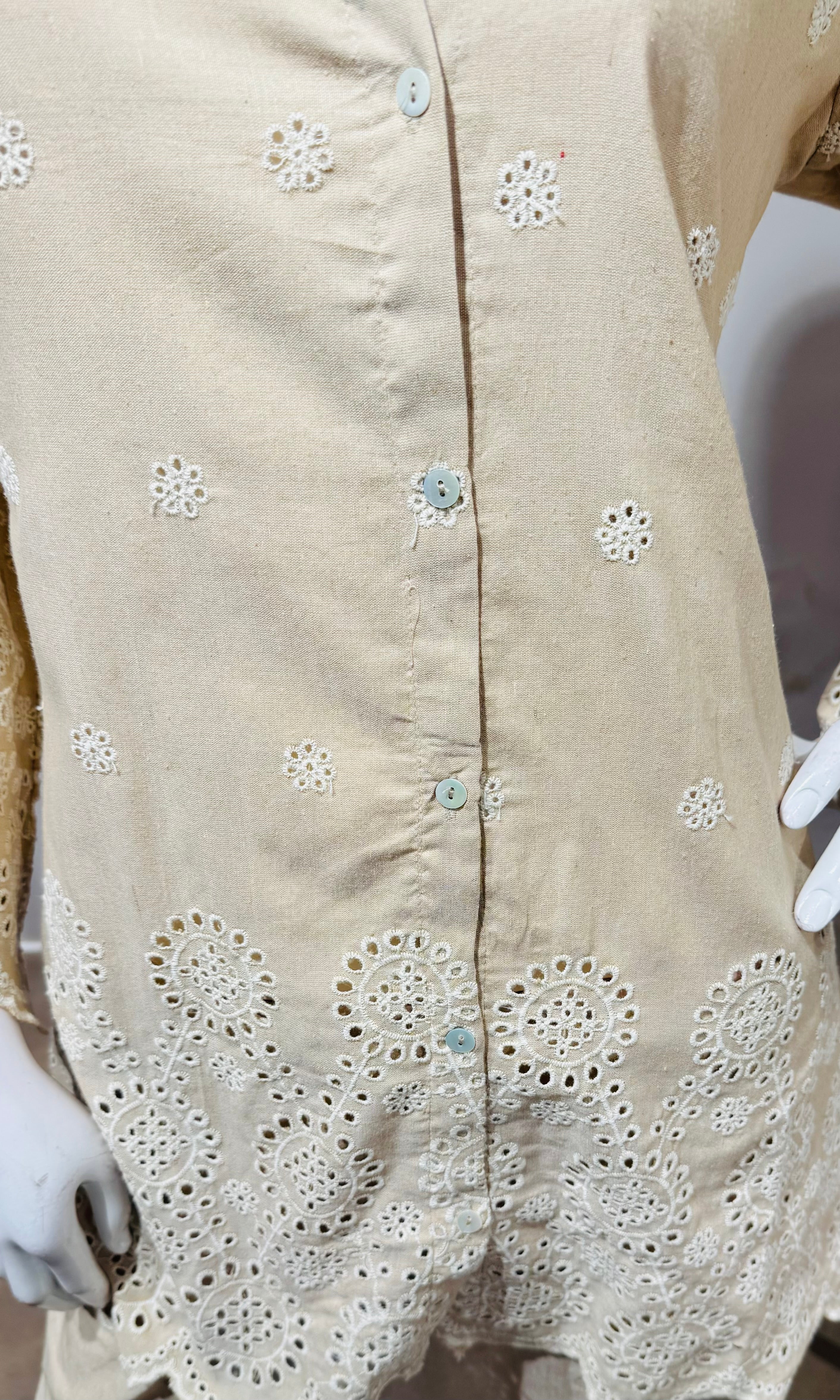 Beage Schiffli Cotton Co-Ord Set