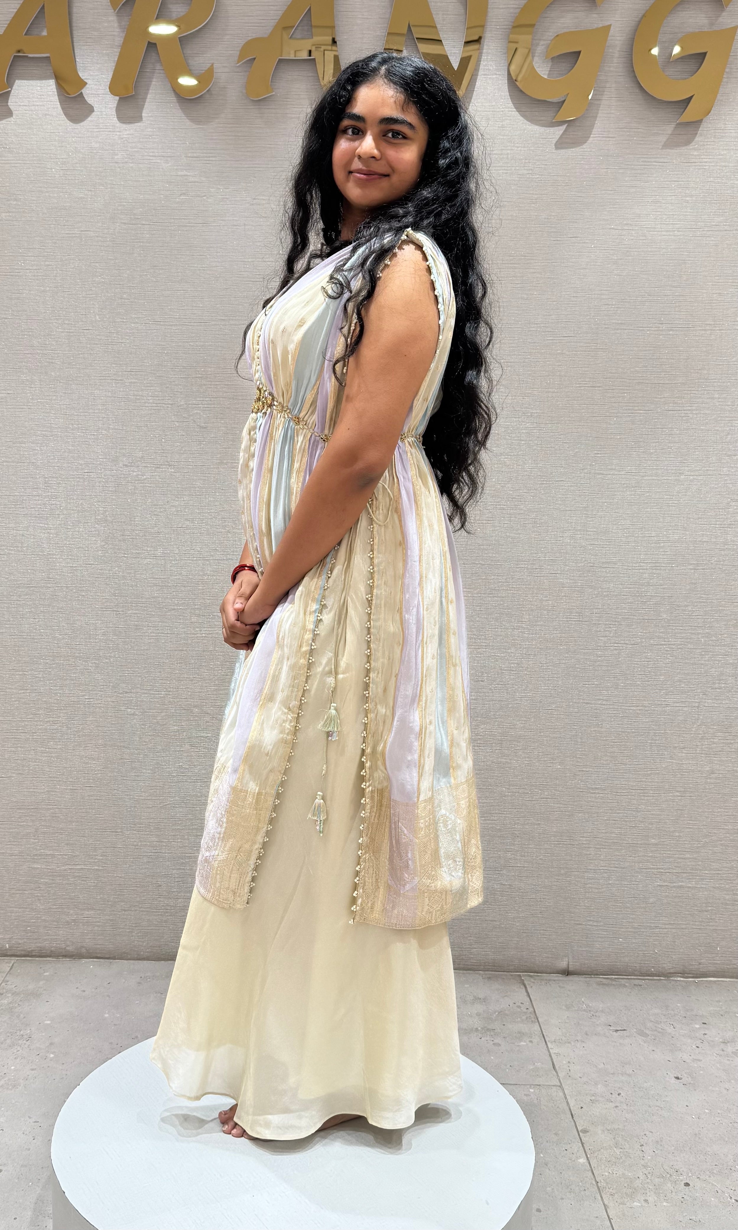 BEAGH Multi-Toned Pastel Embroidered Palazzo