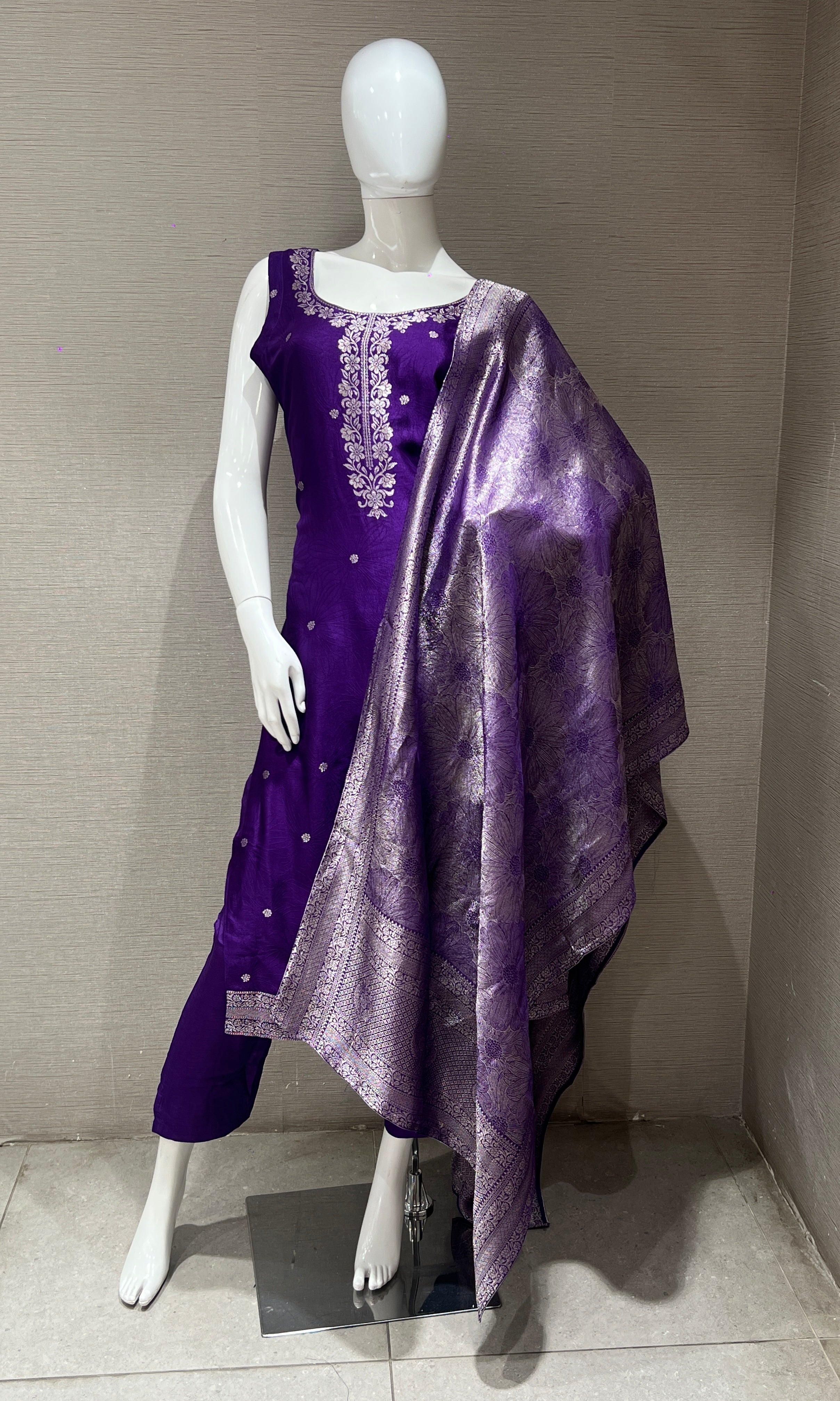 Purple kurta set