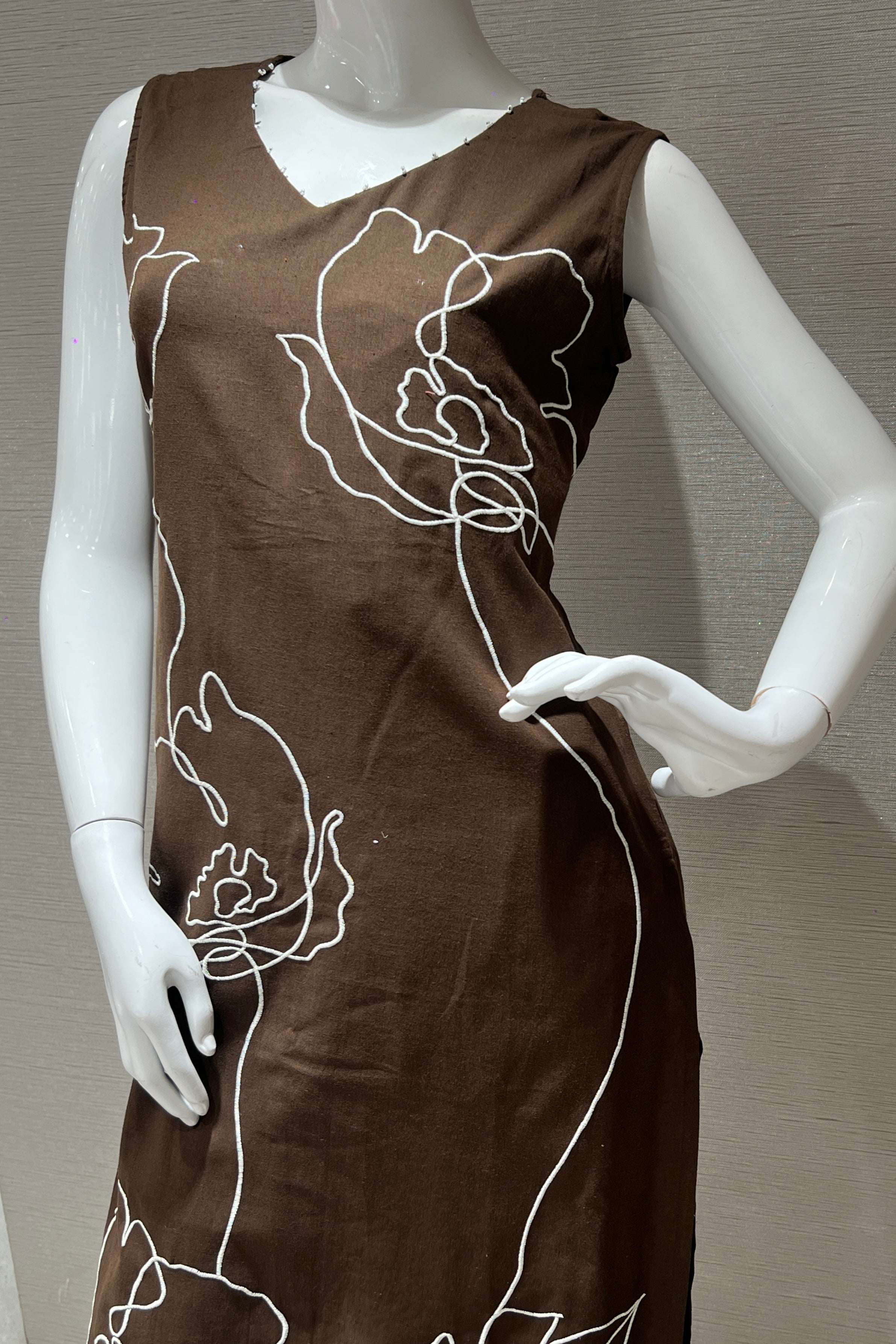 Brown kurta set with palazzo pant