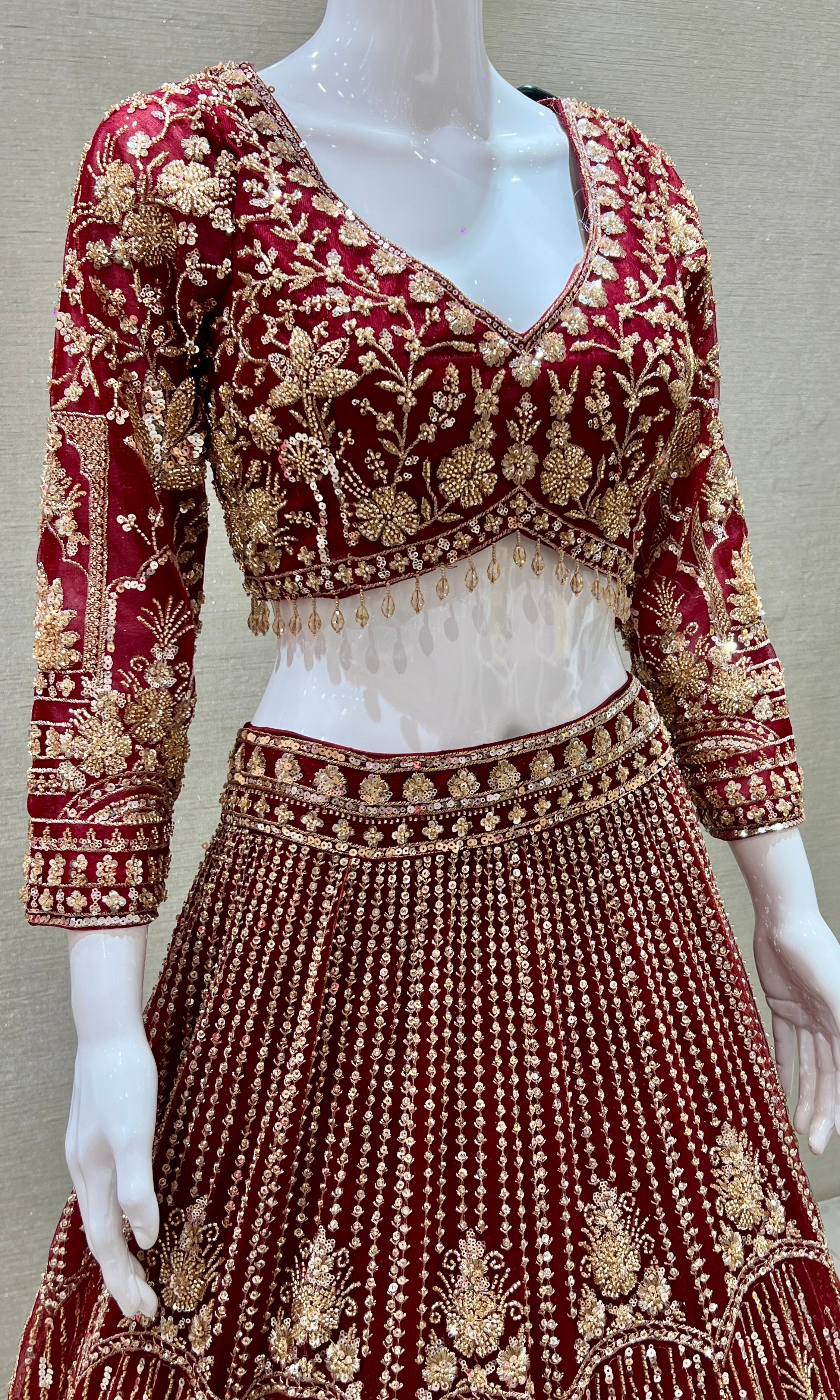 Maroon Lehenga