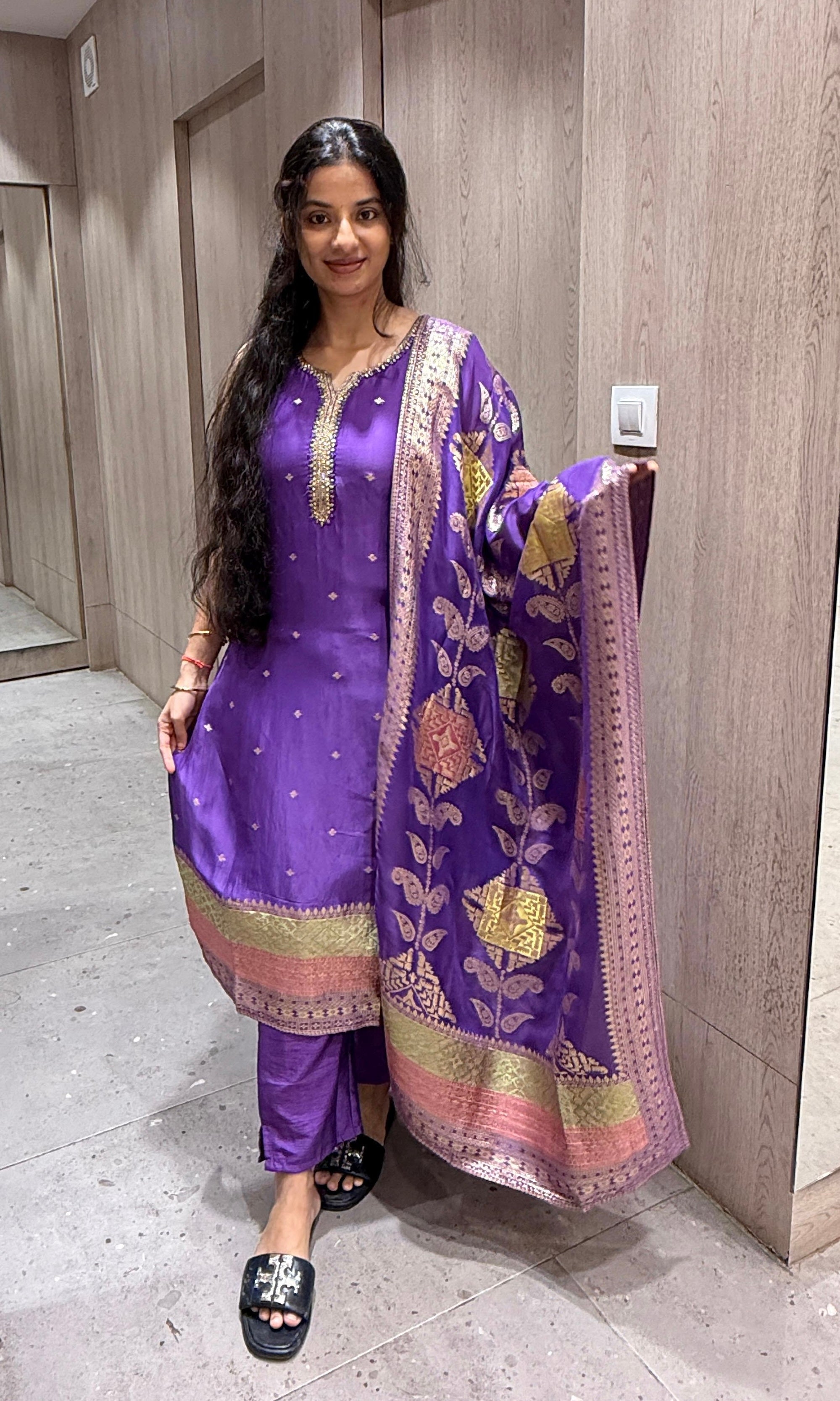 Purple kurta set