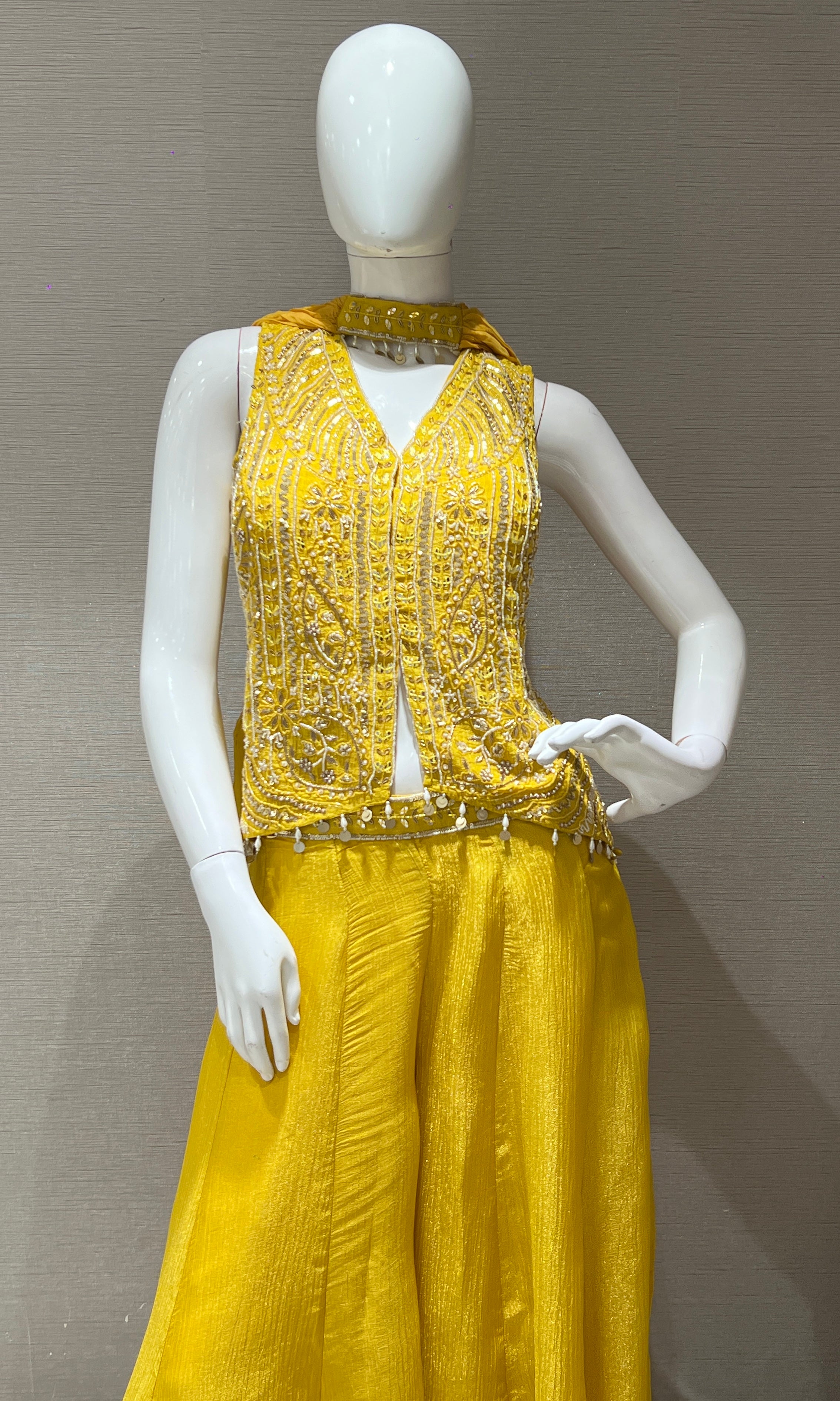 Yellow palazzo set
