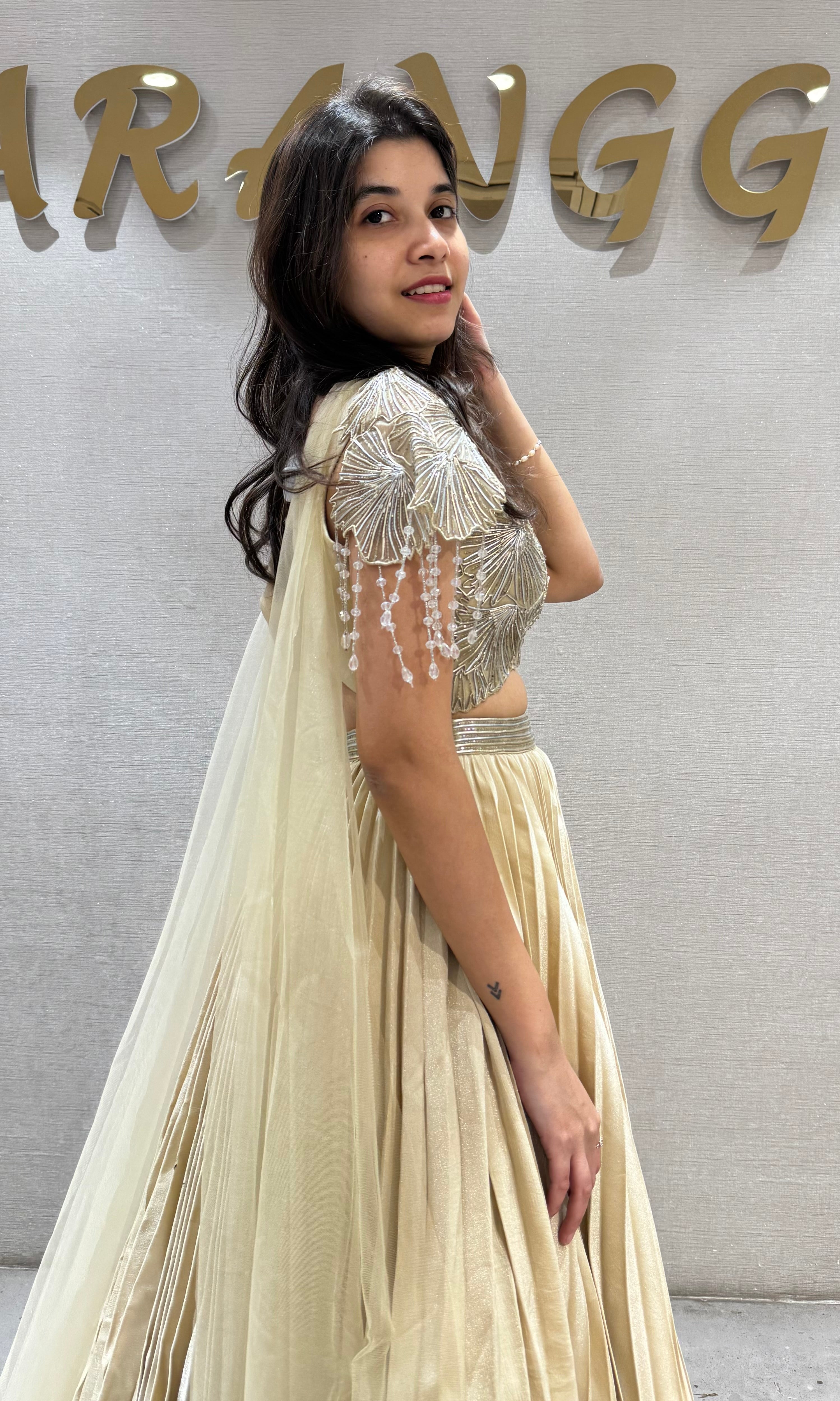 Beagh gold designer lehenga set