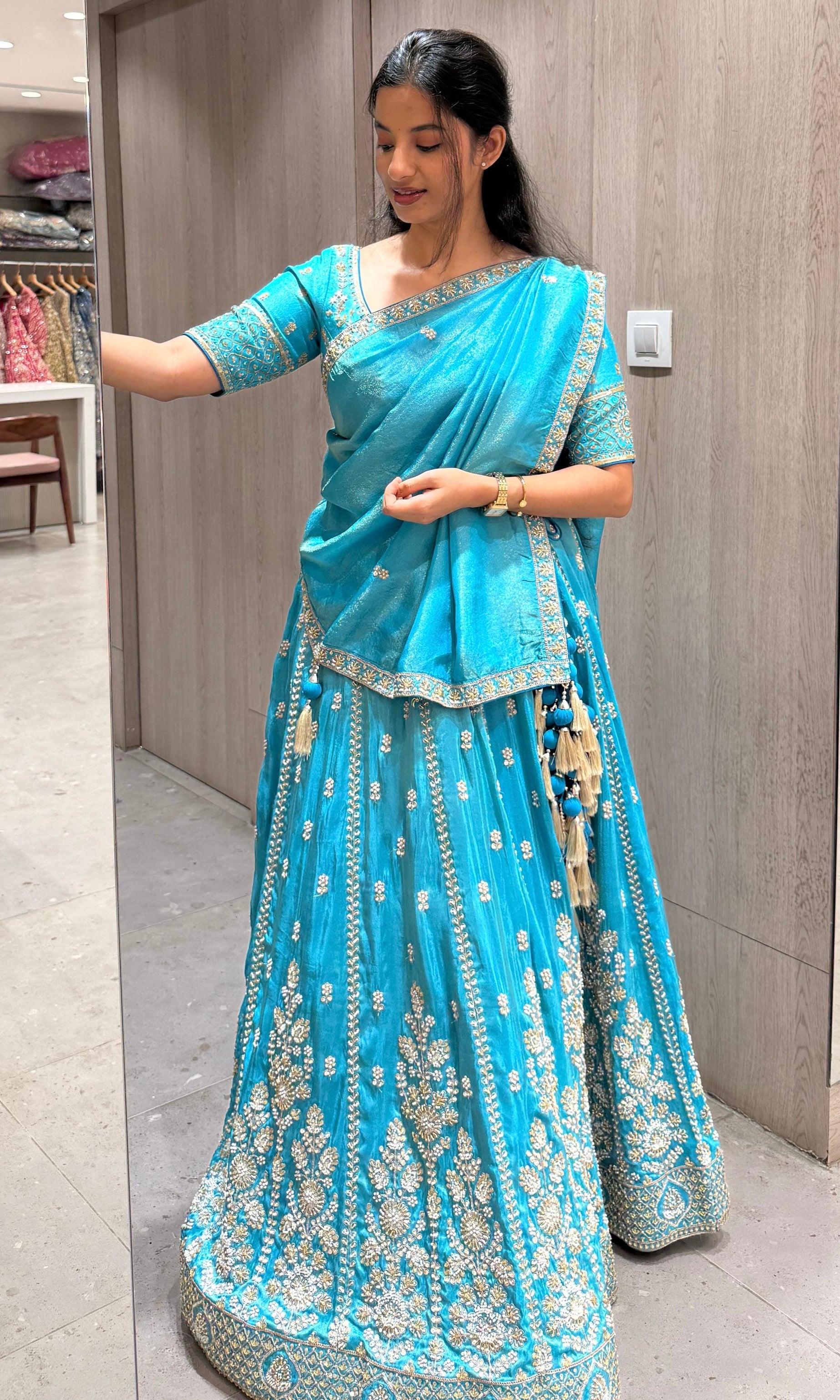 Blue lehanga