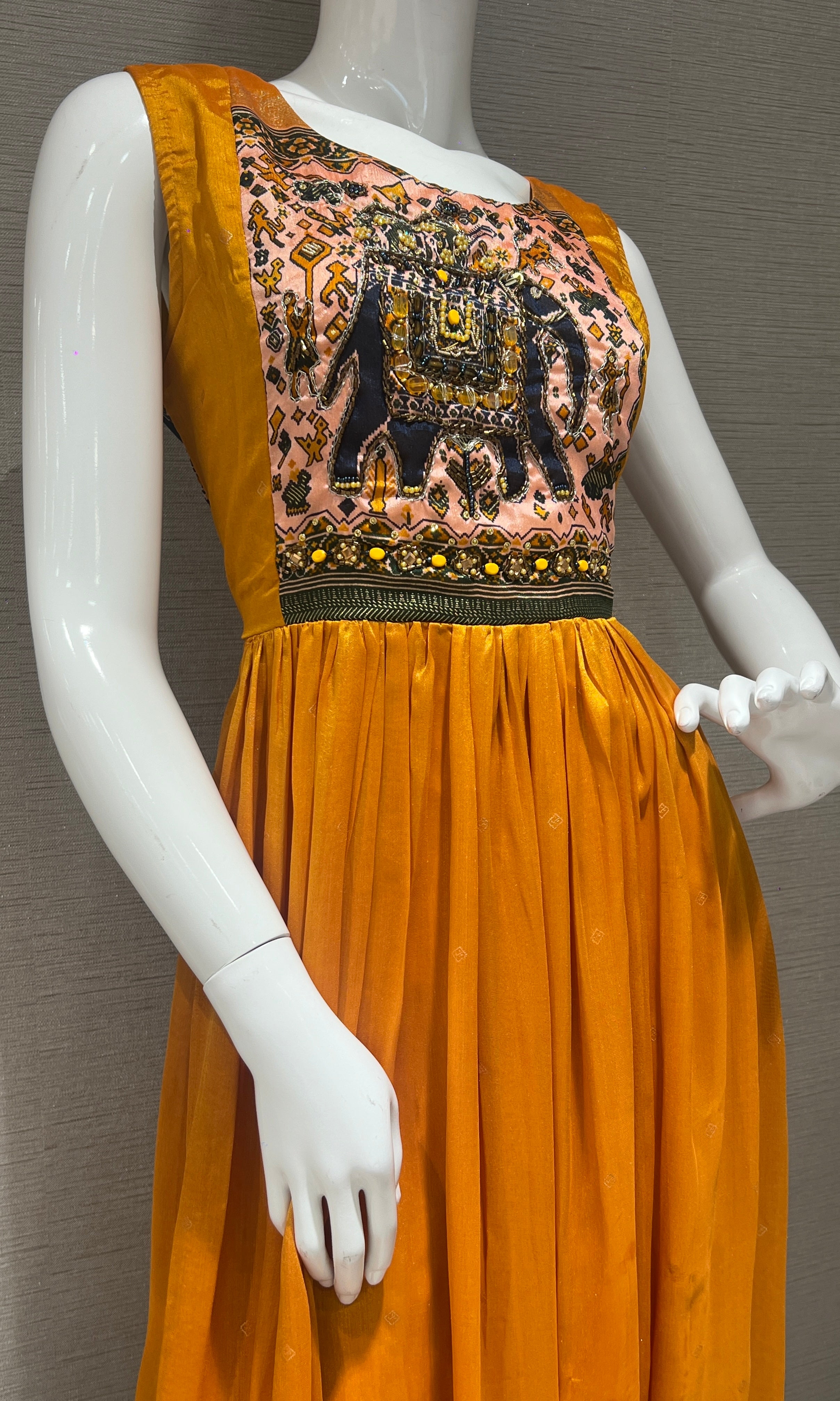 Yellow long dress