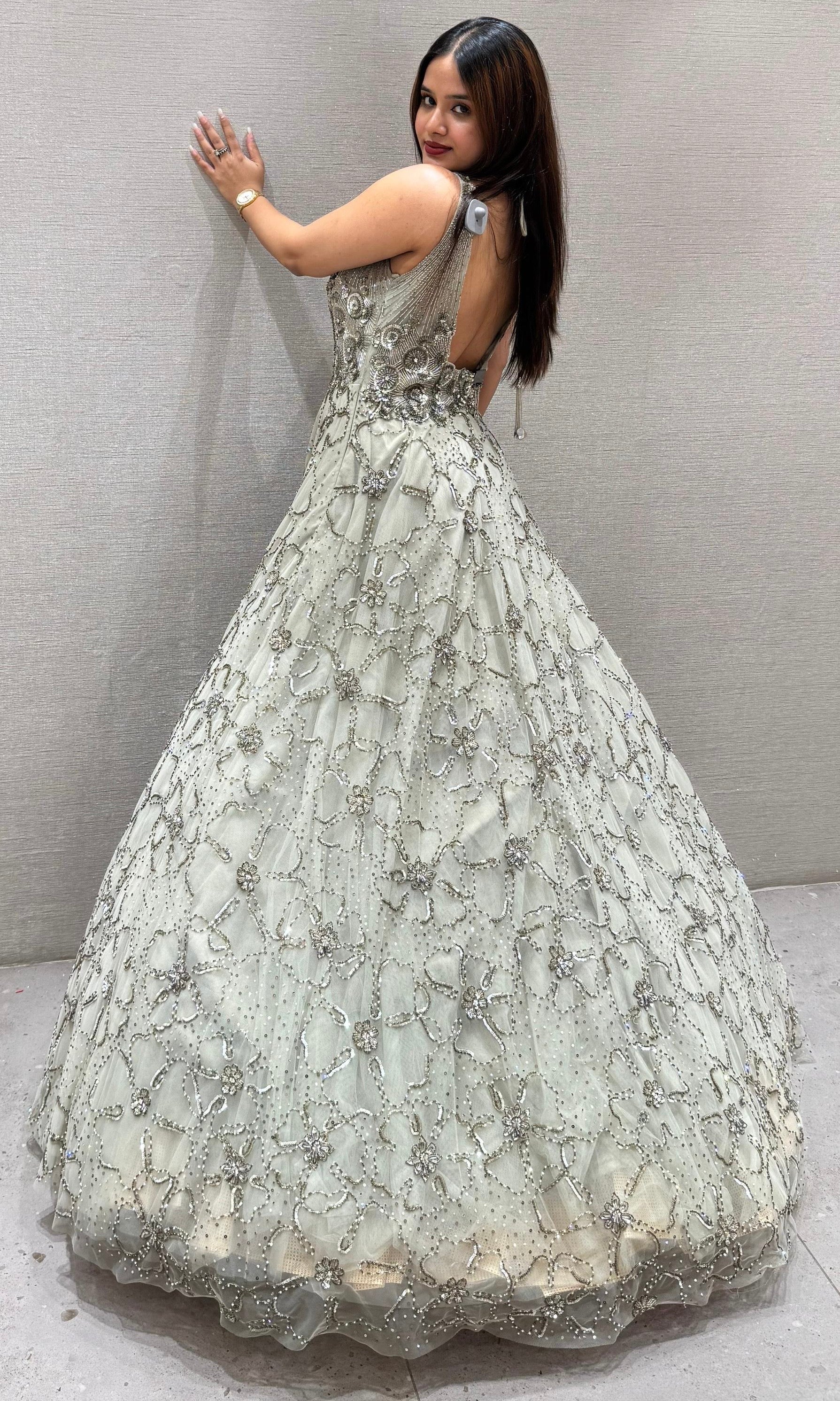 Light green long dress
