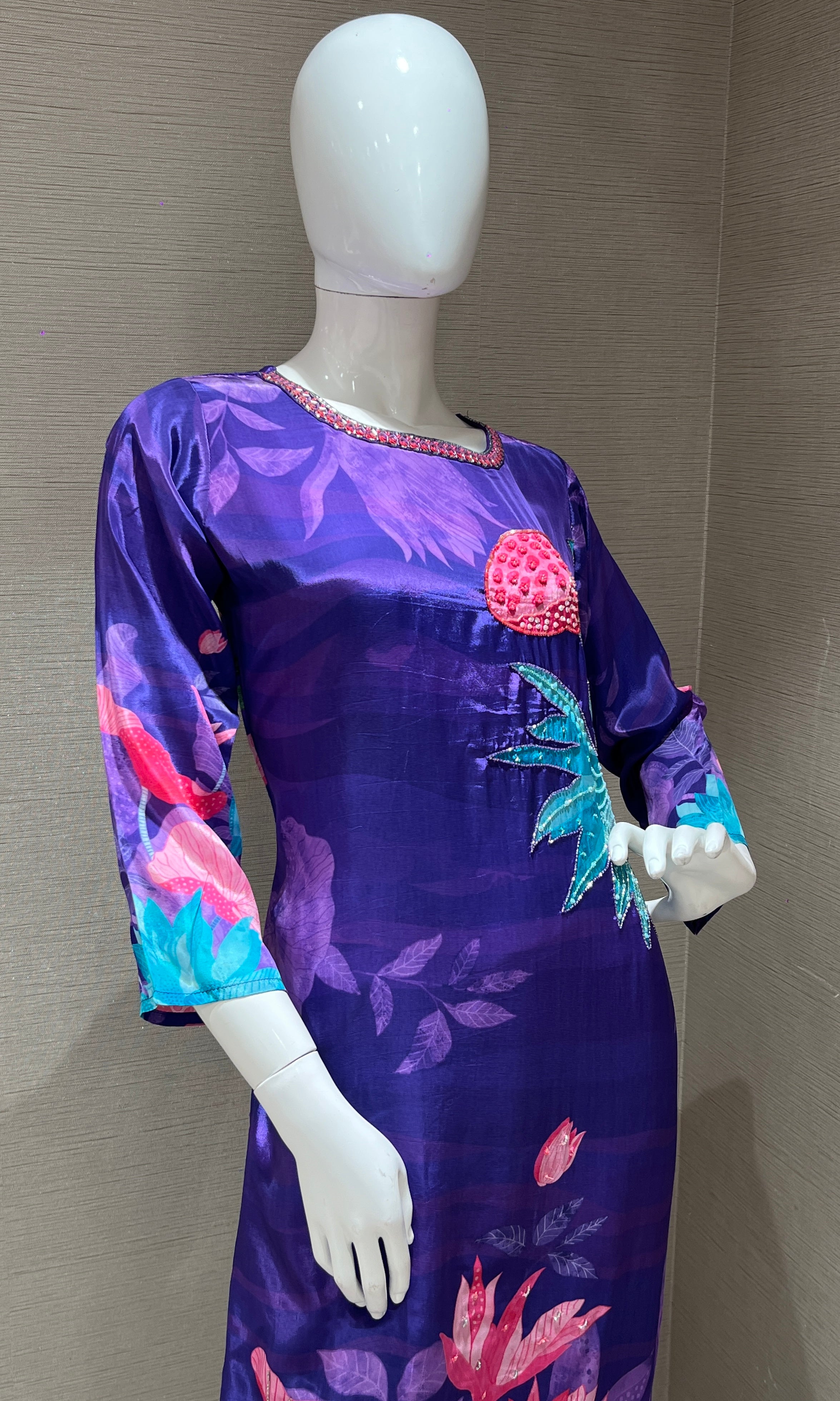 Purple kurta set