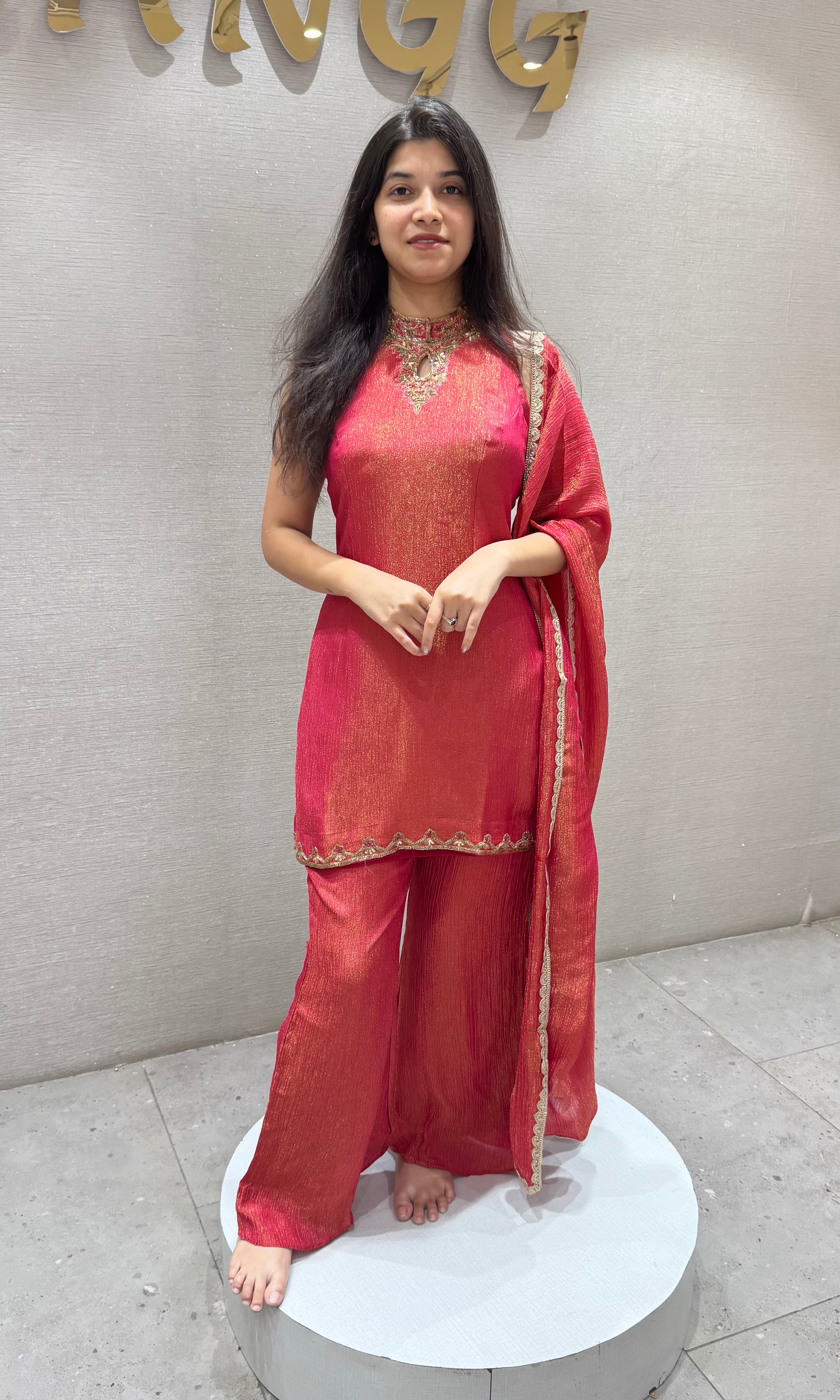 The Royal PINK Sharara Festive Glow